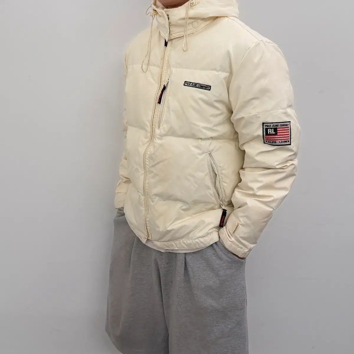 Polo Jeans(ポロジーンズ)カンパニー 白 ダックダウン ダウン 90s 