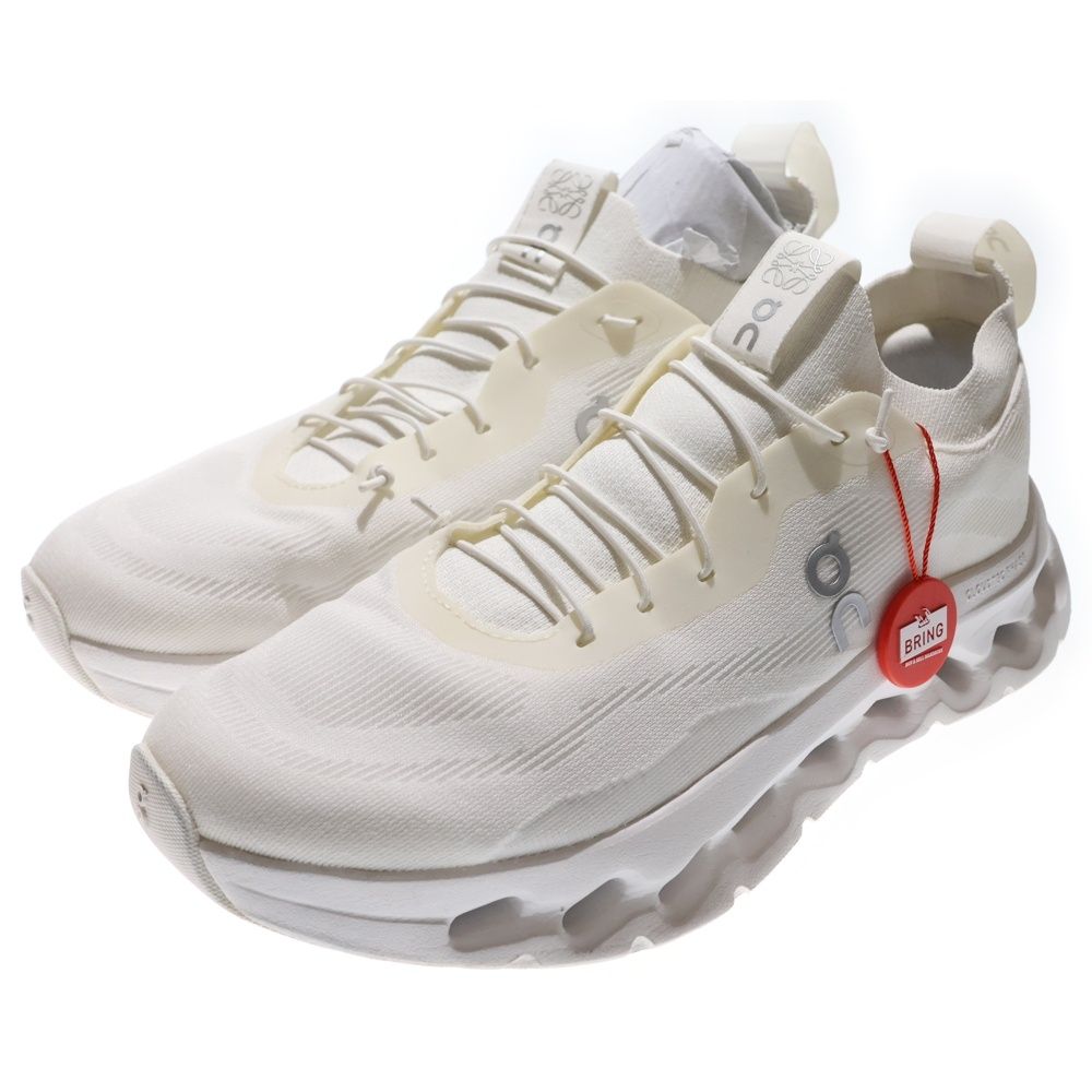 LOEWE ロエベ 24 SS On オン クラウドティルト アナグラムロゴ レースアップ ローカットシューズ スニーカー ホワイト USM 8 26 cm