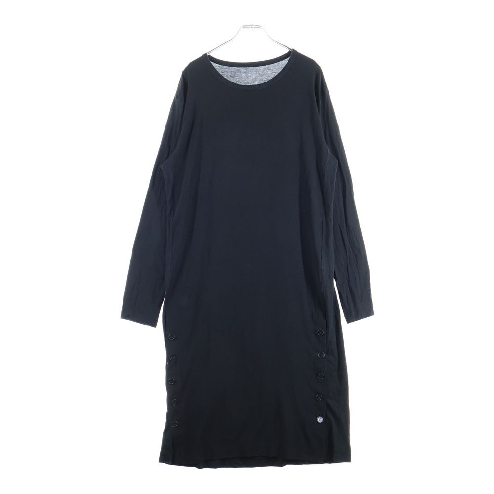 Ground Y グラウンドワイ SAMPLE サイドボタンカットソーワンピース レディース ブラック GC T 15 801