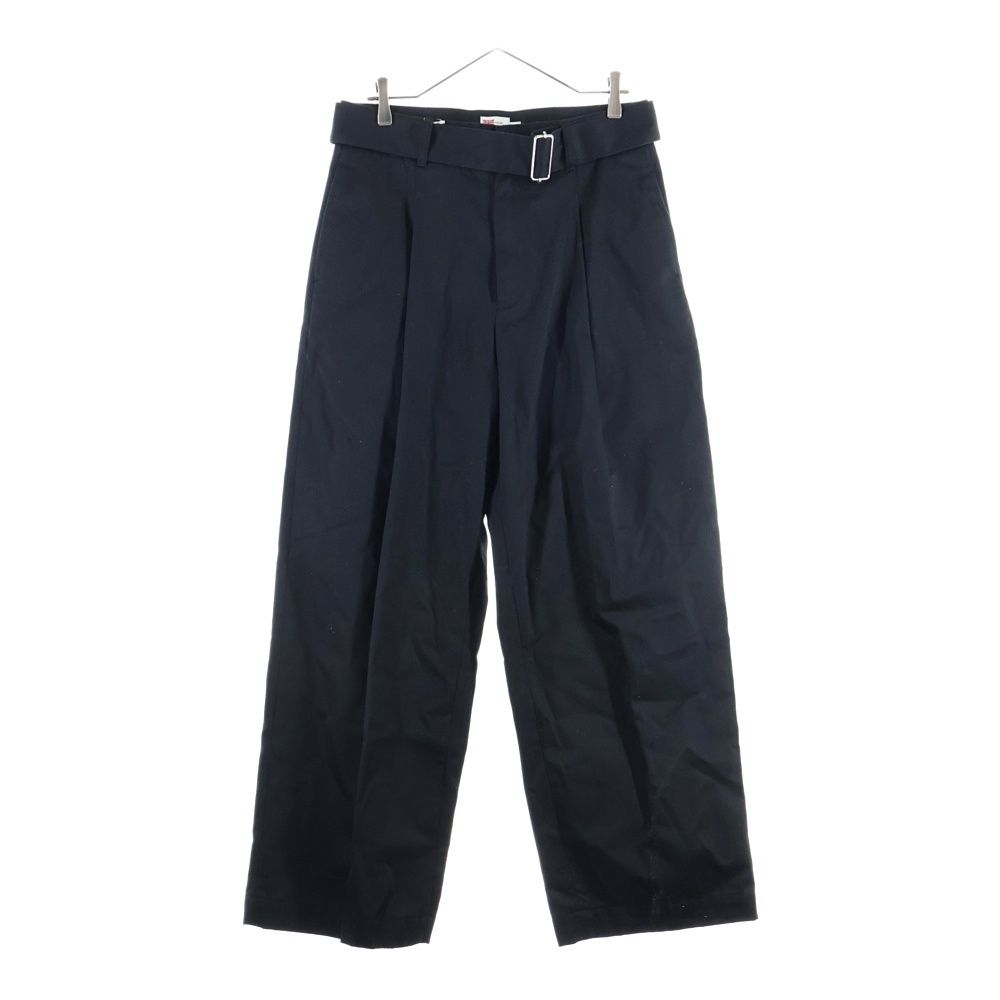 Traditional Weatherwear トラディショナル ウェザーウェア 21 AW 103 ユニオンスラックス103 ベルト付 ワイドタックパンツ ブラック