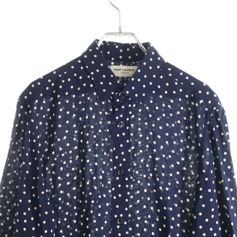 SAINT LAURENT PARIS (サンローランパリ) 16SS ポルカドット長袖シャツ