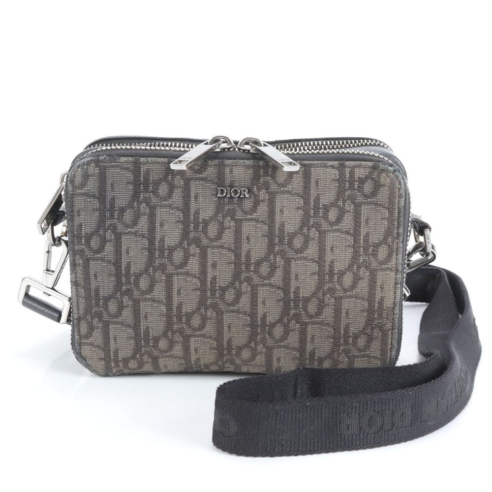 極美品 ディオール オブリーク レザー ショルダーバッグ 斜め掛け