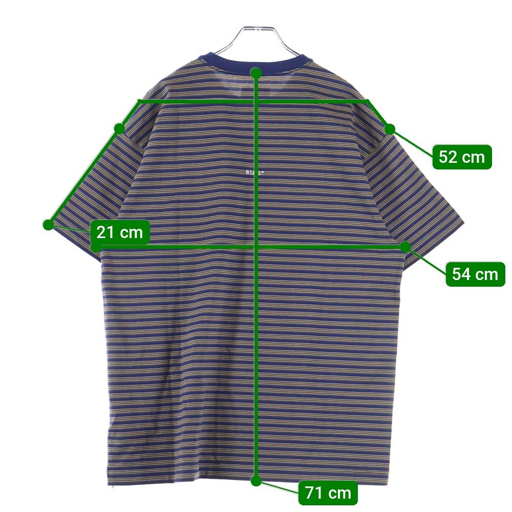 WTAPS (ダブルタップス) 25SS BDY02 SS ボーダー柄半袖Tシャツ