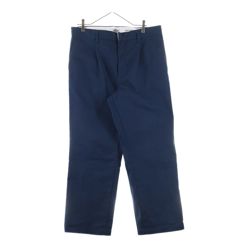 WACKO MARIA ワコマリア 24 SS Dickies PLEATED ディッキーズ ロゴ刺繍 プリーツトラウザーズ チノパンツ ネイビー WMP DC 01