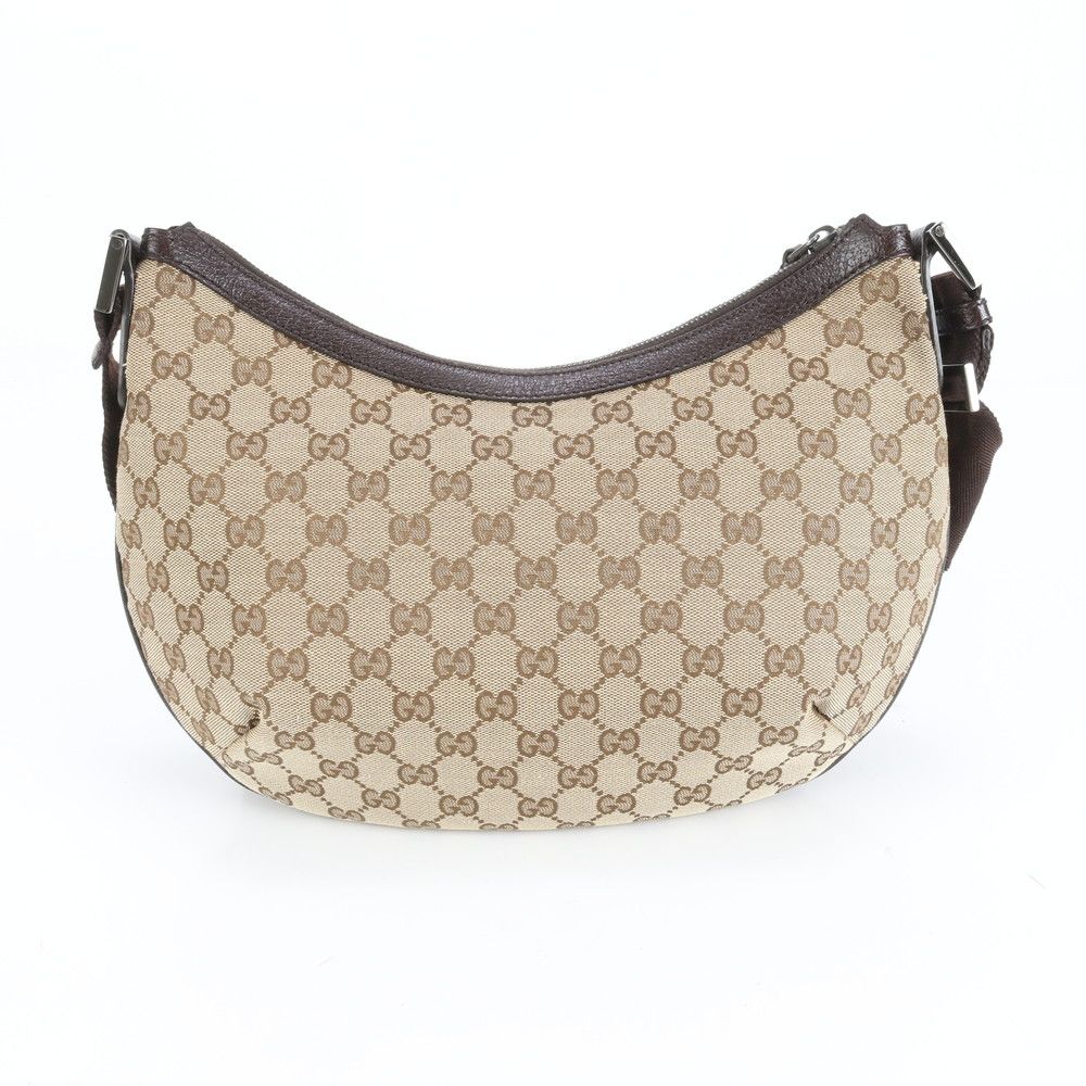 極美品 グッチ GG キャンバス レザー ショルダーバッグ 斜め掛け