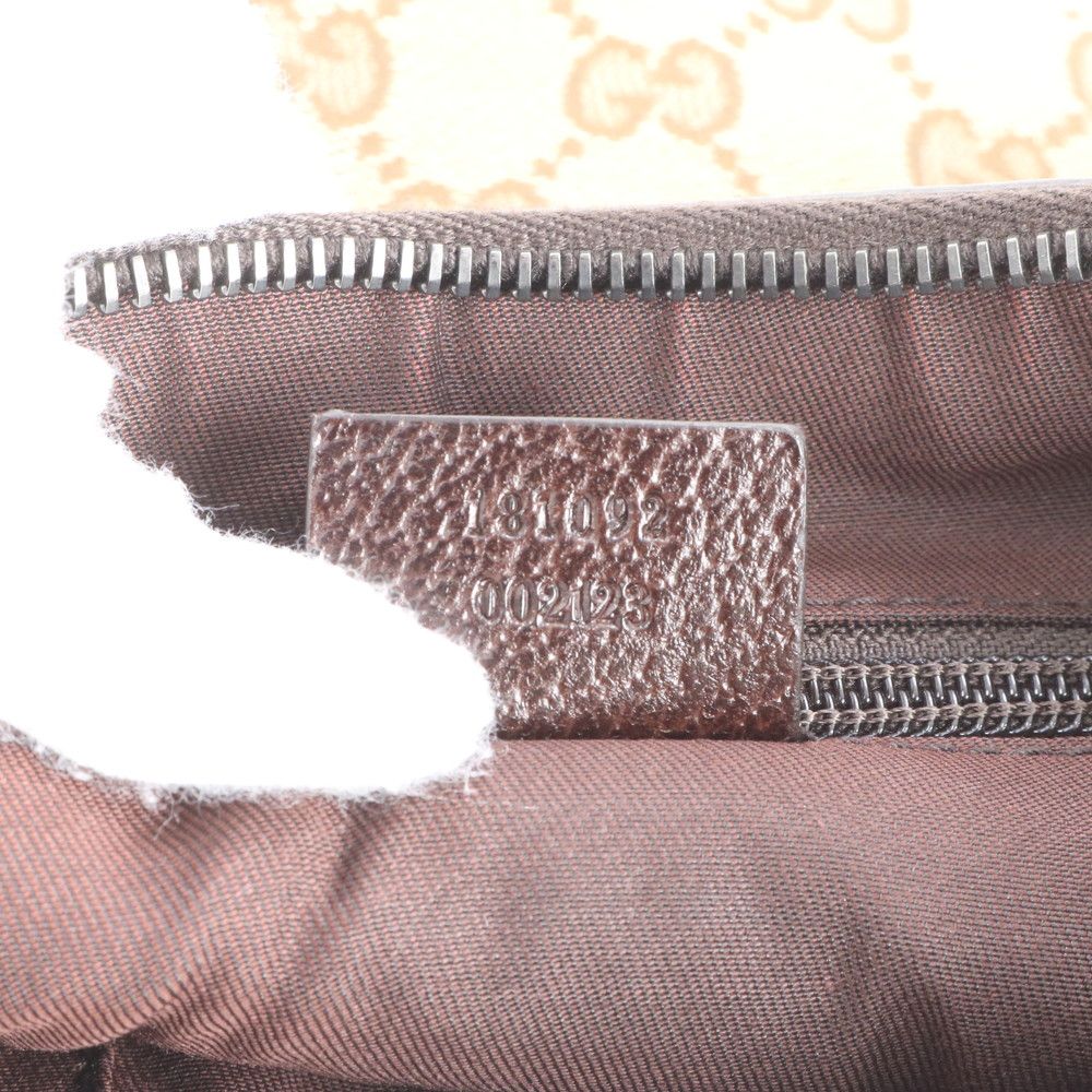 極美品 グッチ GG キャンバス レザー ショルダーバッグ 斜め掛け