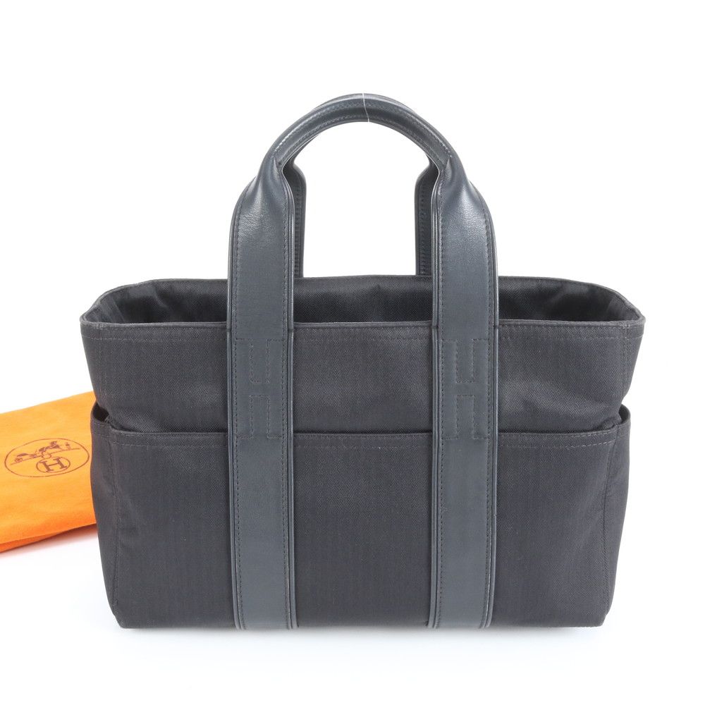 新品同様 エルメス アカプルコ PM レザー キャンバス トート バッグ