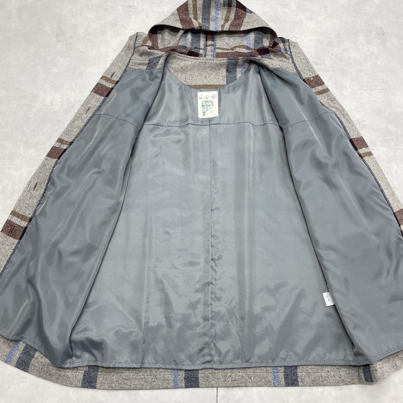 io comme io イオコムイオ センソユニコ ロングコート フード チェック