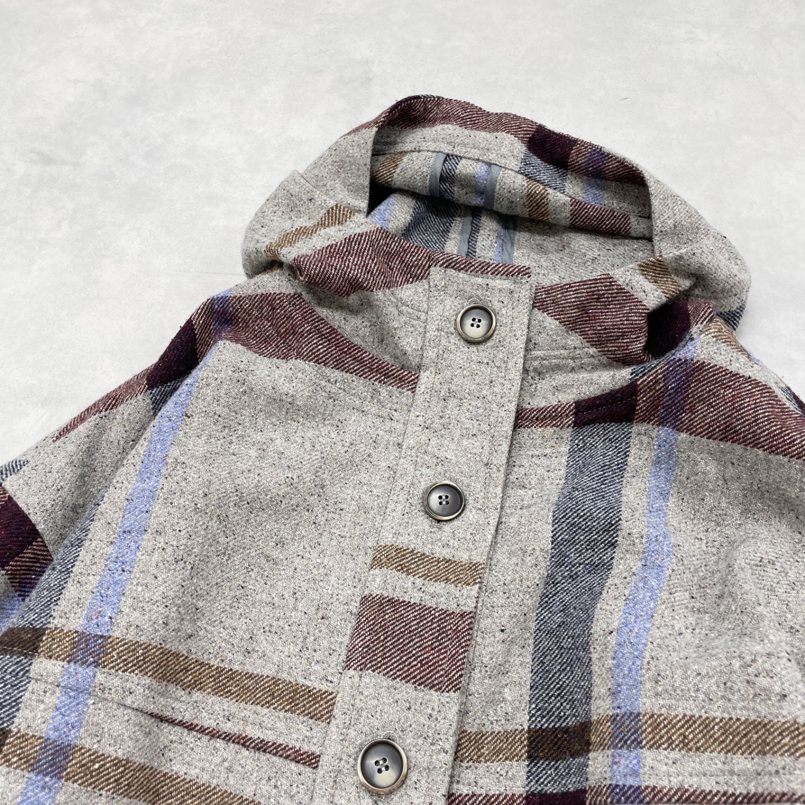 io comme io イオコムイオ センソユニコ ロングコート フード チェック