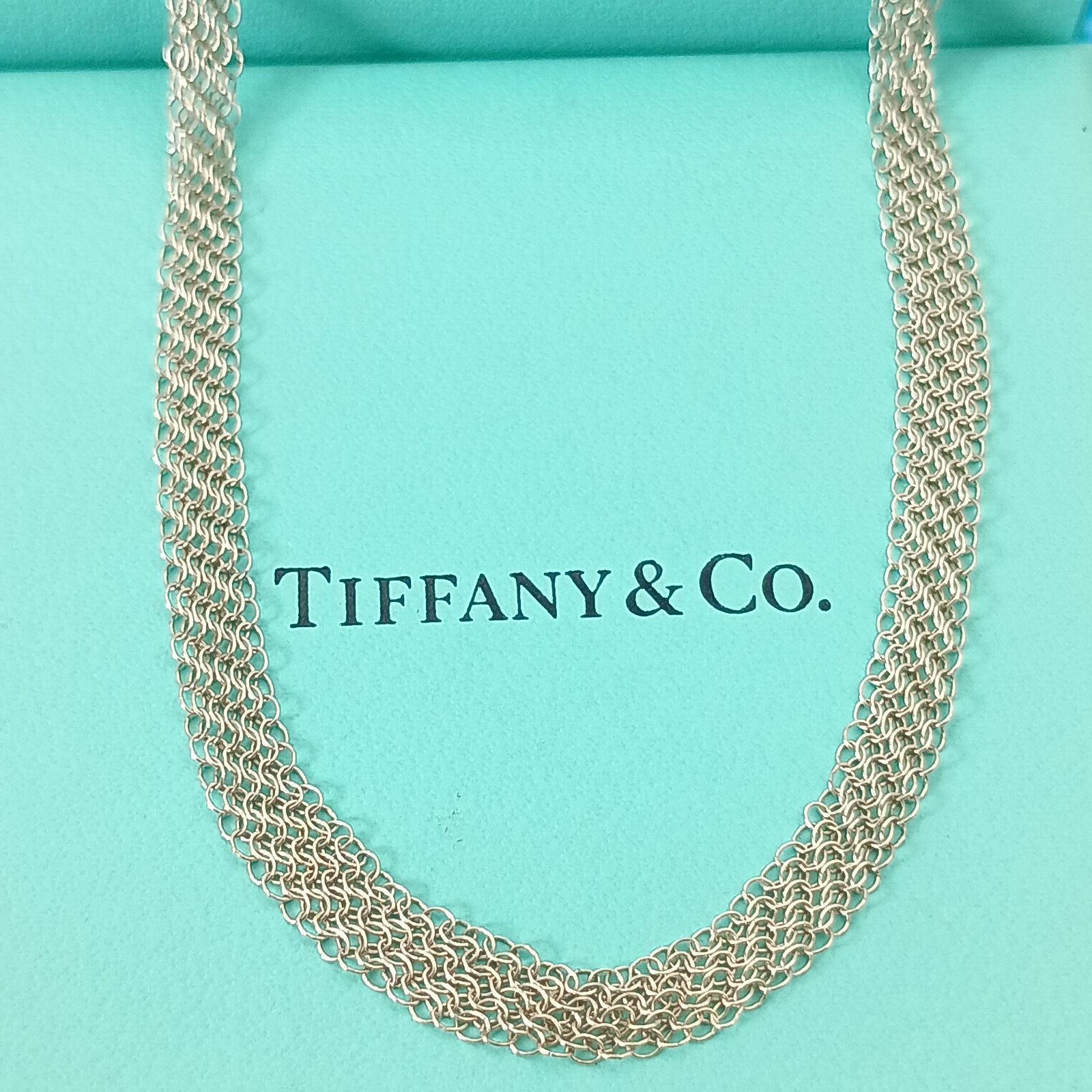 ティファニー サマセット メッシュ ロング ネックレス シルバー TIFFANY&Co. ティファニー サマセット ロング ネックレス メッシュ