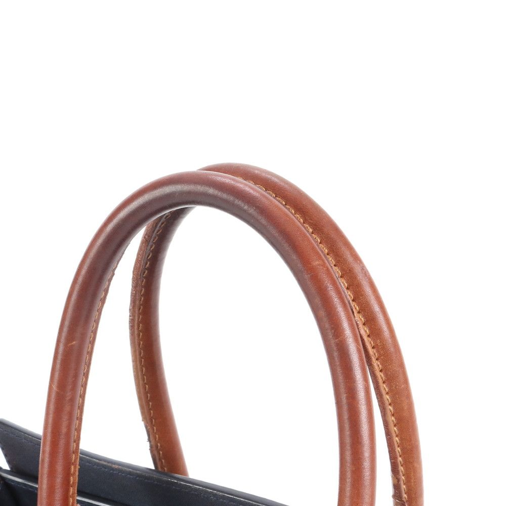 美品 セリーヌ ラゲージ マイクロ ショッパー レザー ハンドバッグ