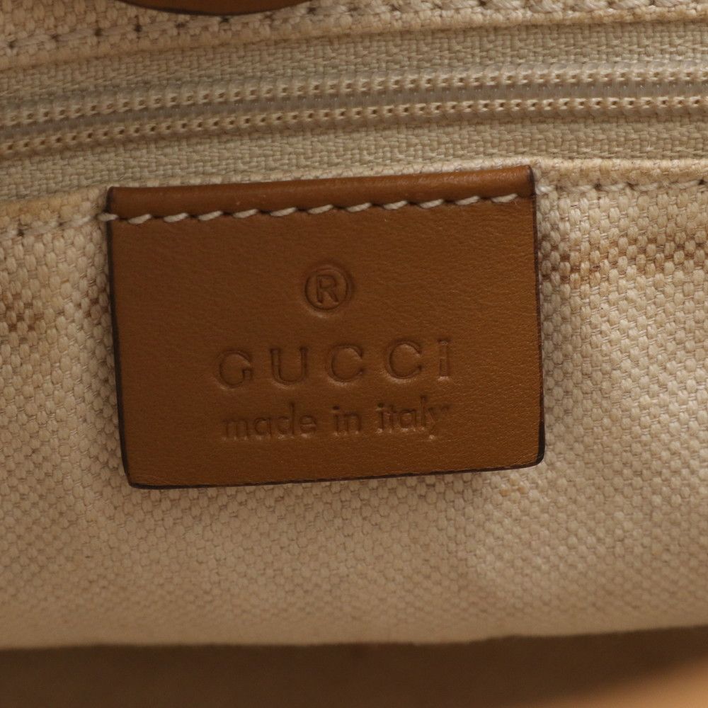 極美品 グッチ ディアマンテ スーキー 211944 レザー キャンバス