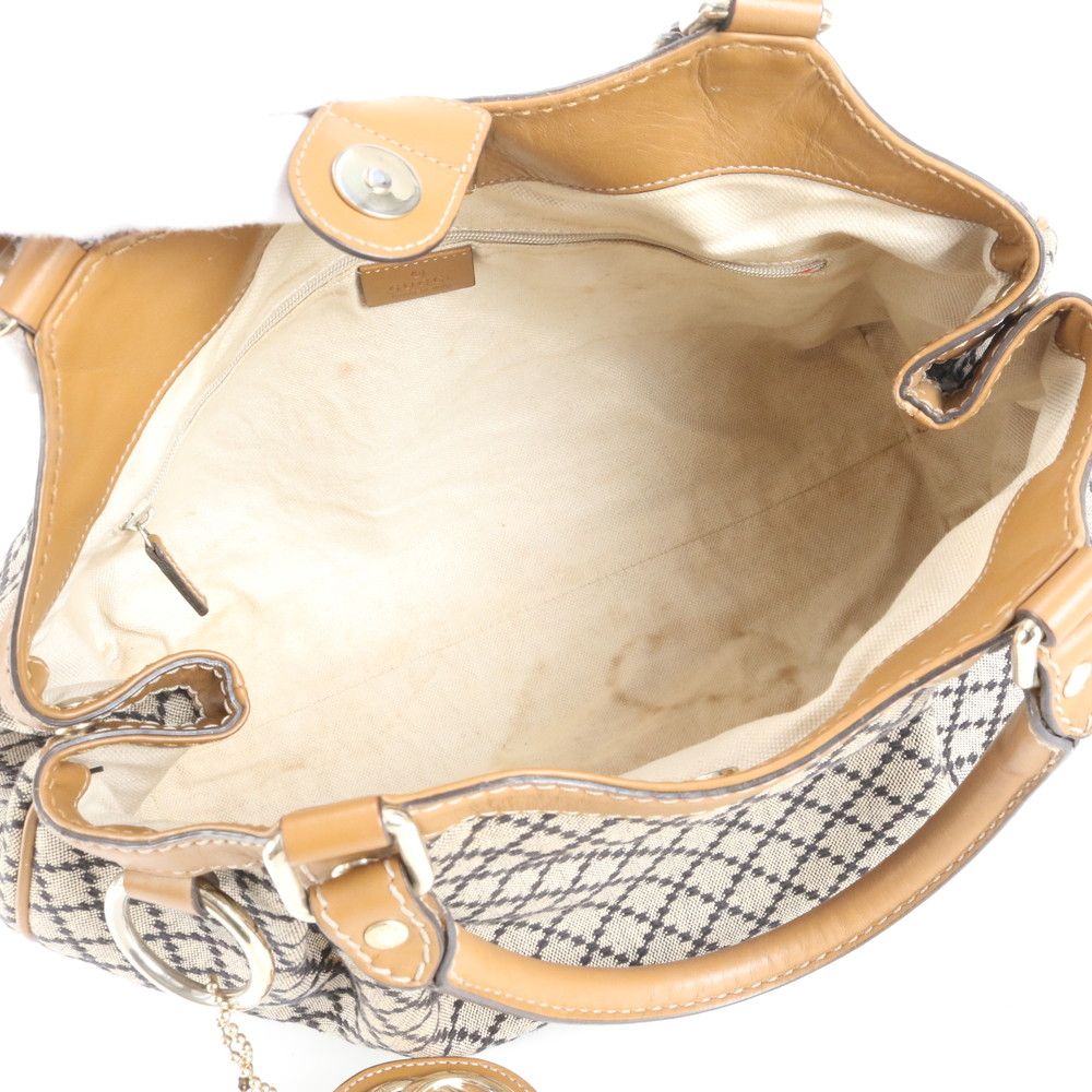 極美品 グッチ ディアマンテ スーキー 211944 レザー キャンバス