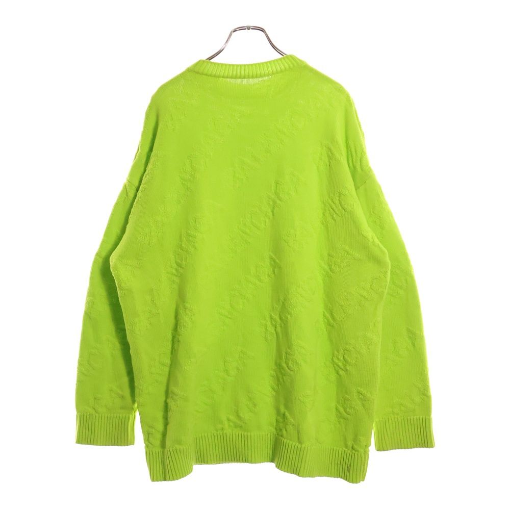 BALENCIAGA ライトグリーン クルーネックセーター BALENCIAGA (バレンシアガ) Logo Jacquard Sweater クルーネックニット