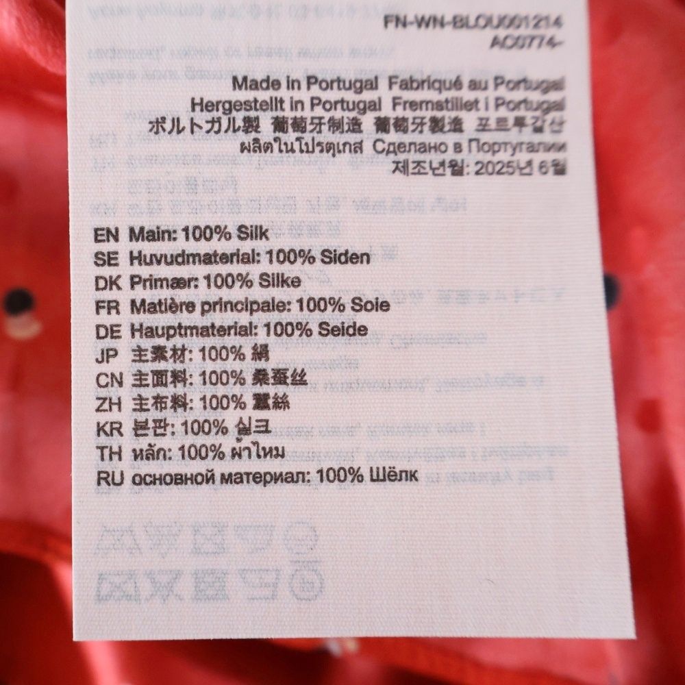  Acne Studios アクネ ストゥディオズ シルクリボンブラウス FN WN レディース レッド その他 その他