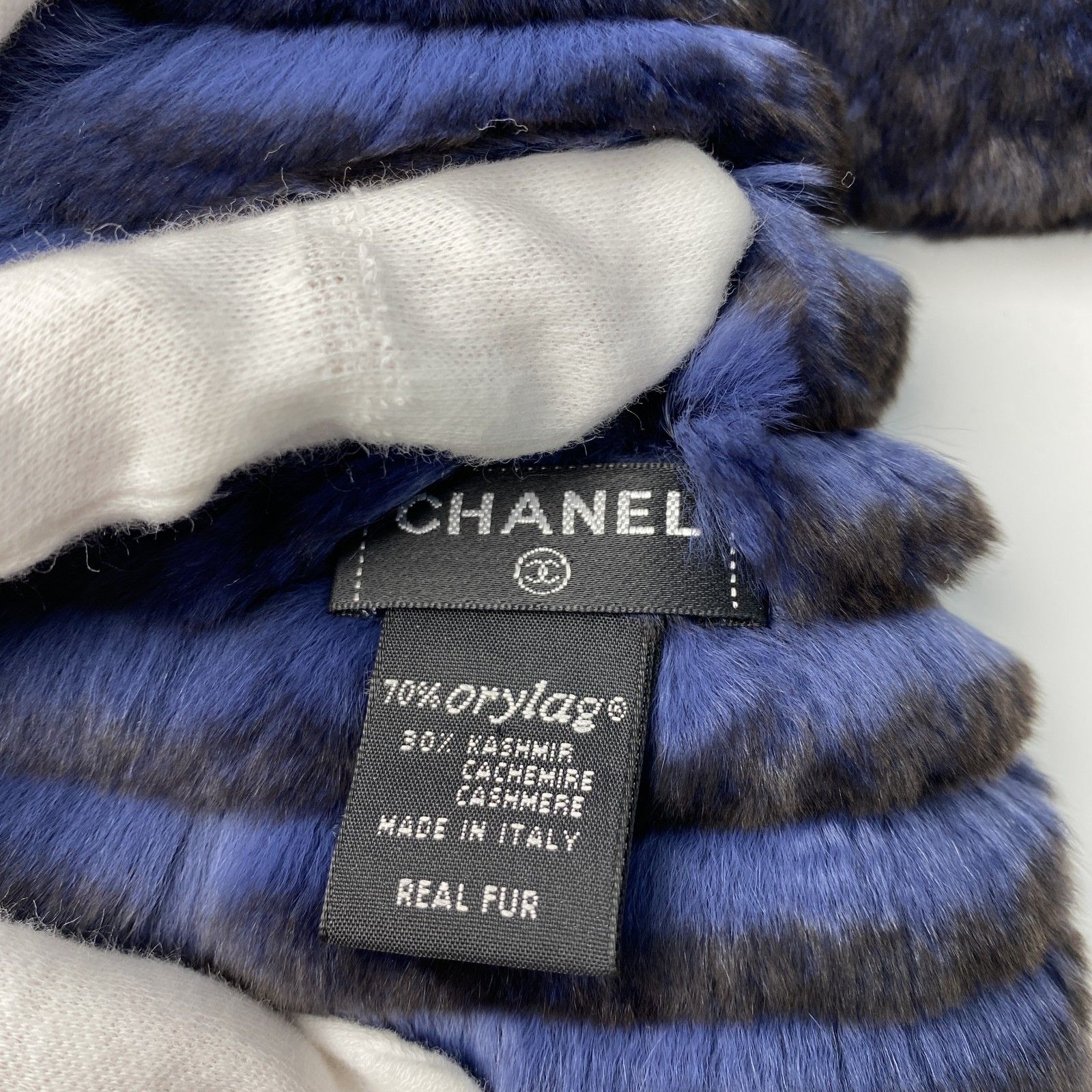 美品 シャネル CHANEL レディース ココマーク オリラグ マフラー