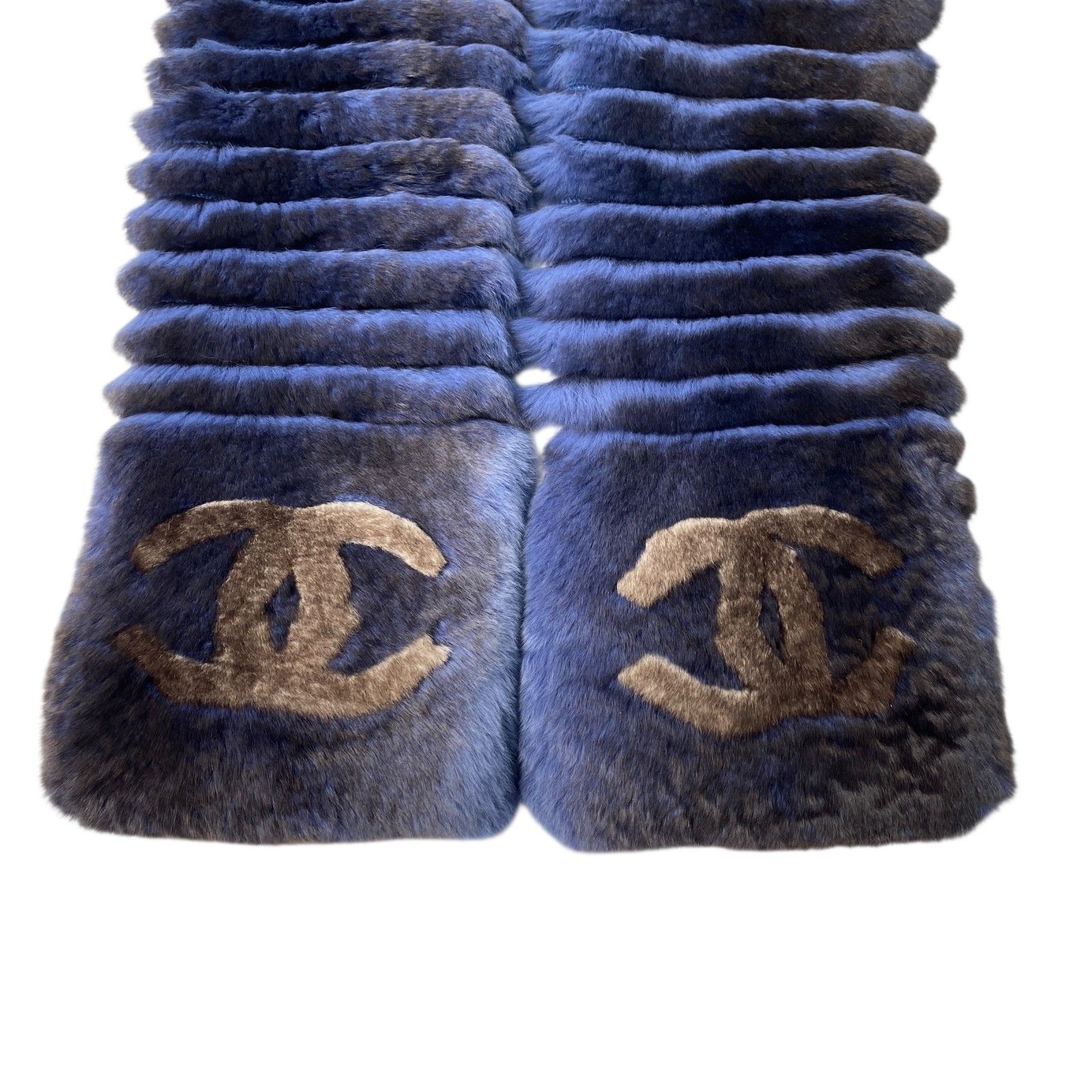 美品 シャネル CHANEL レディース ココマーク オリラグ マフラー