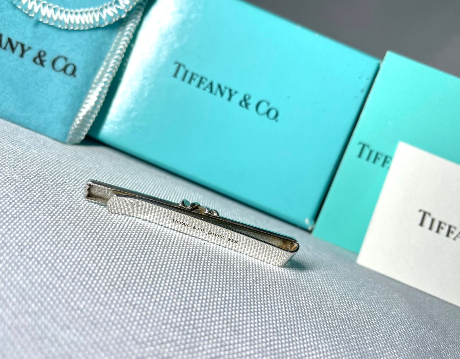美品 Tiffany ティファニー シグネチャークロス ストライプライン