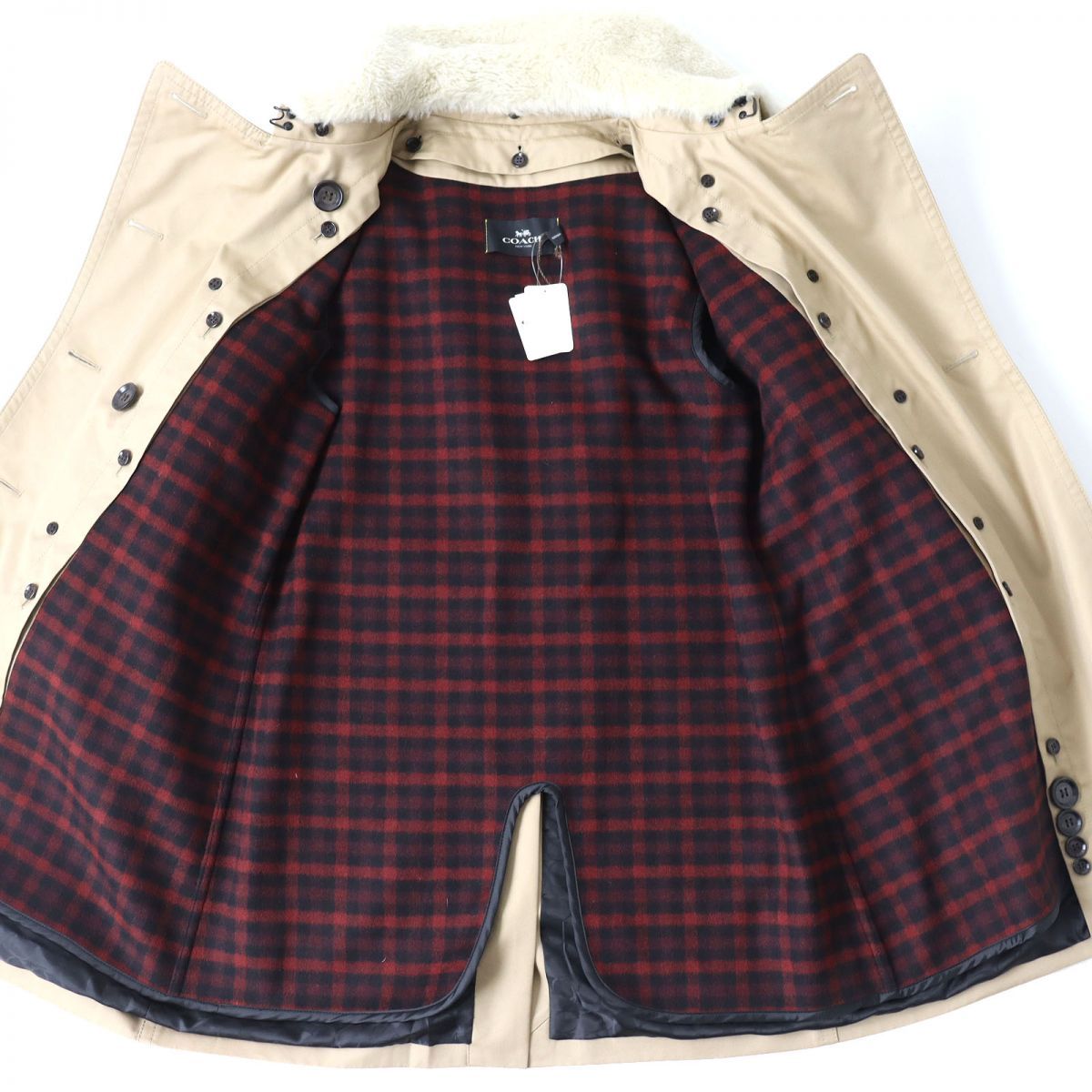 未使用品△定価176000円 正規品 COACH コーチ F76255 襟ムートン