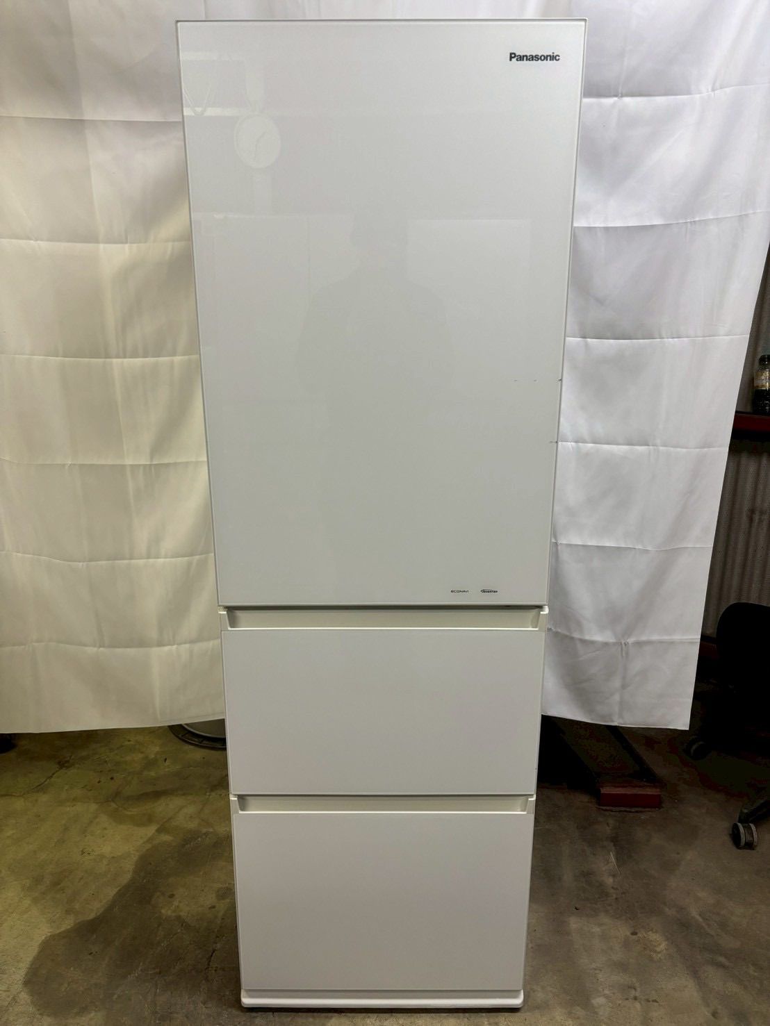 6ヶ月保証 Panasonic 3ドア冷蔵庫 NR C 371 GN W 2020年製 365 L