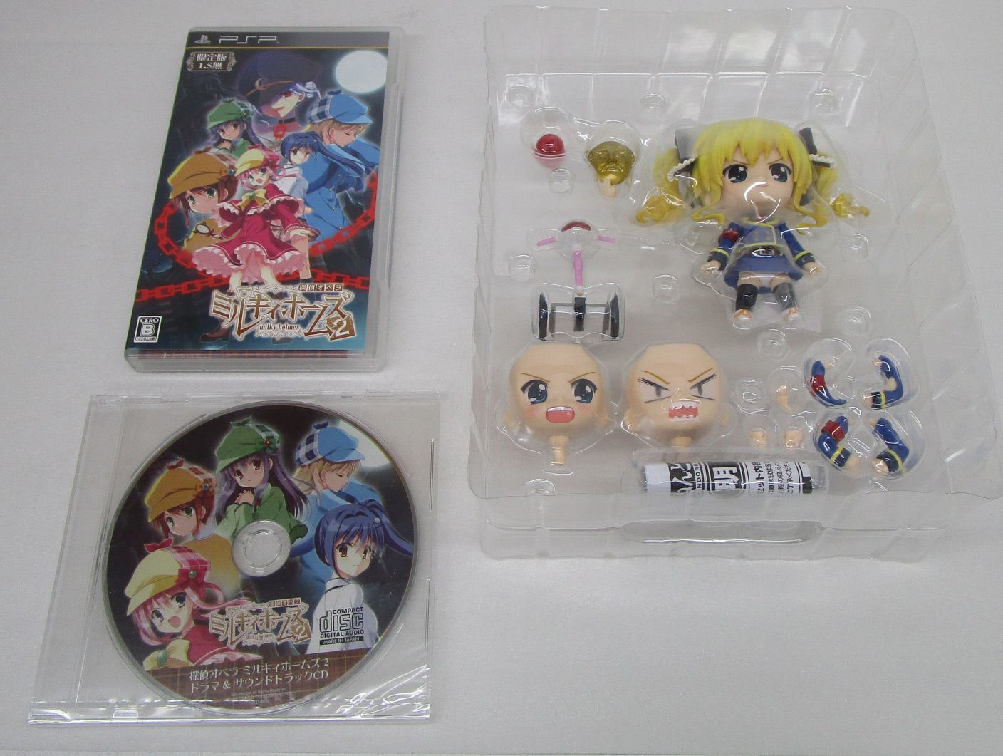 ミルキィホームズ 限定版 シャロ 明智小衣 ねんどろいど セット PSP