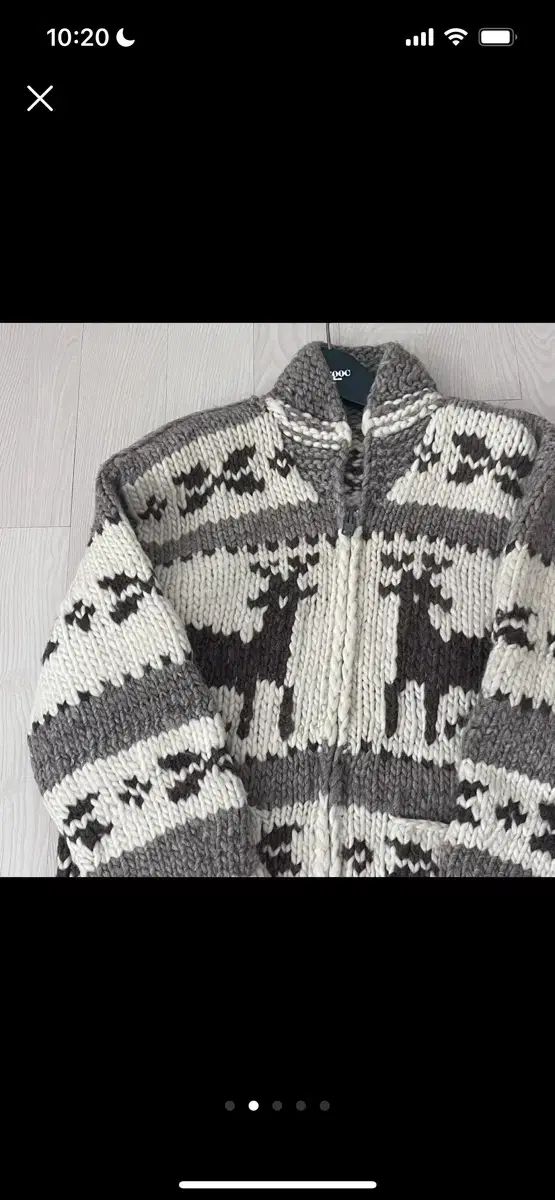 カウチン カーディガン カナダ ノルディック ジップアップ