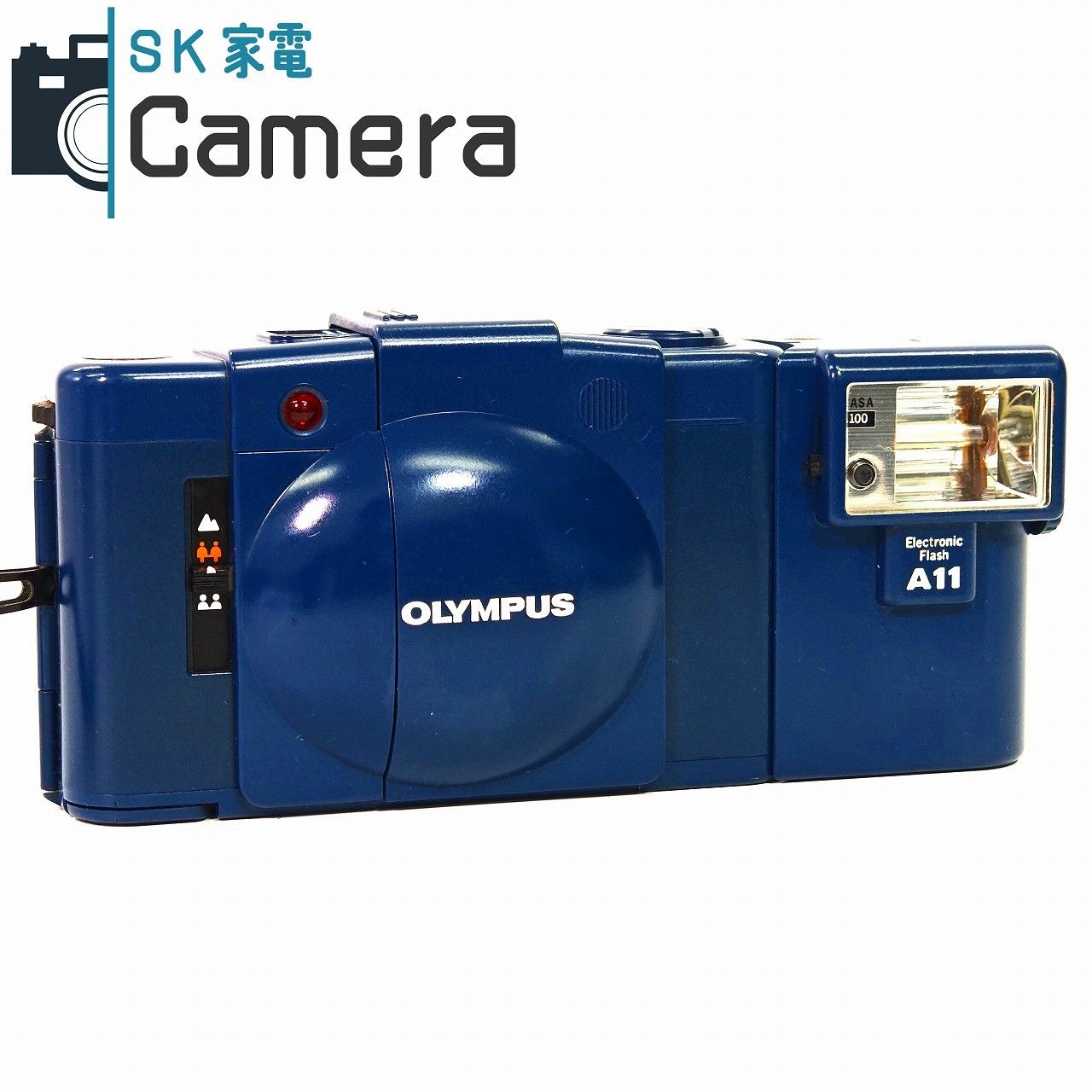 中古】 OLYMPUS XA2 D.ZUIKO 35mm F3.5 A11 ストロボ付 ブルー