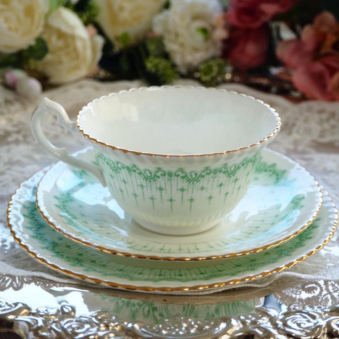  英国アンティーク サミュエルラドフォード 1880年頃 トリオ１客 カップ＆ソーサー F 4 カップ ソーサー コーヒー ティーカップ