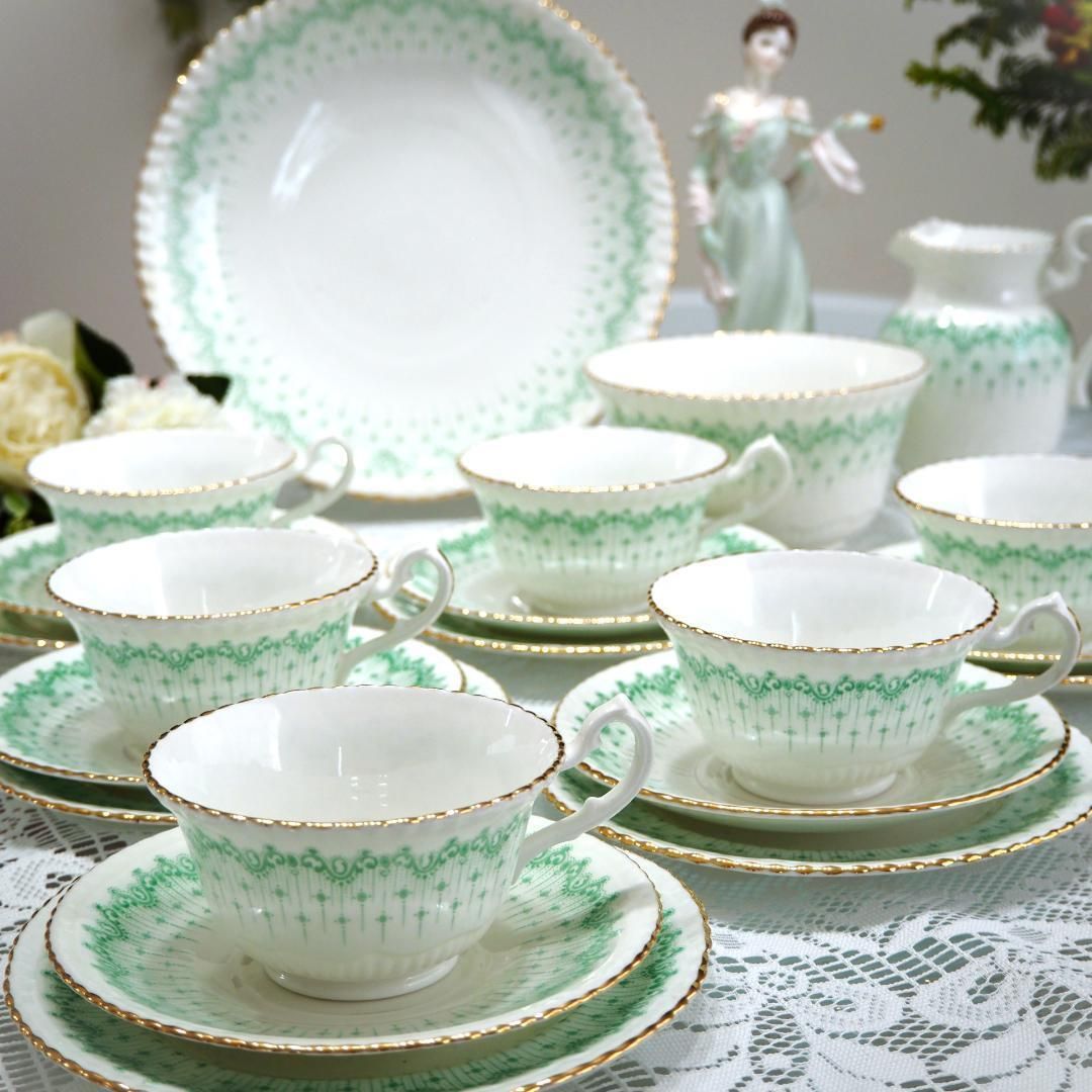 美品】英国アンティーク サミュエルラドフォード 1880年頃 トリオ1客