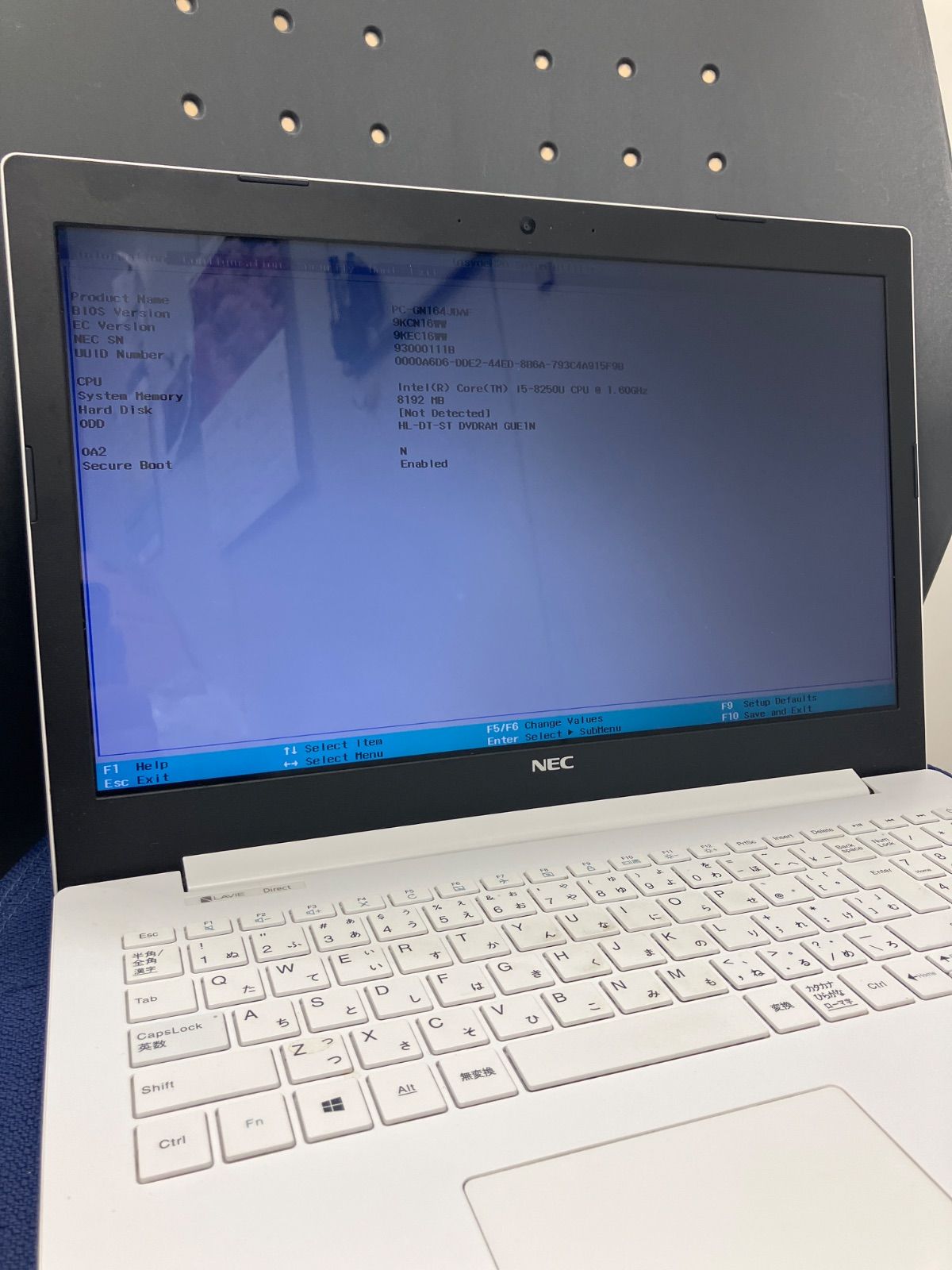 ジャンク NEC LaVie PC-GN164JDAF 第8世代 CORE i5-8250U ノート