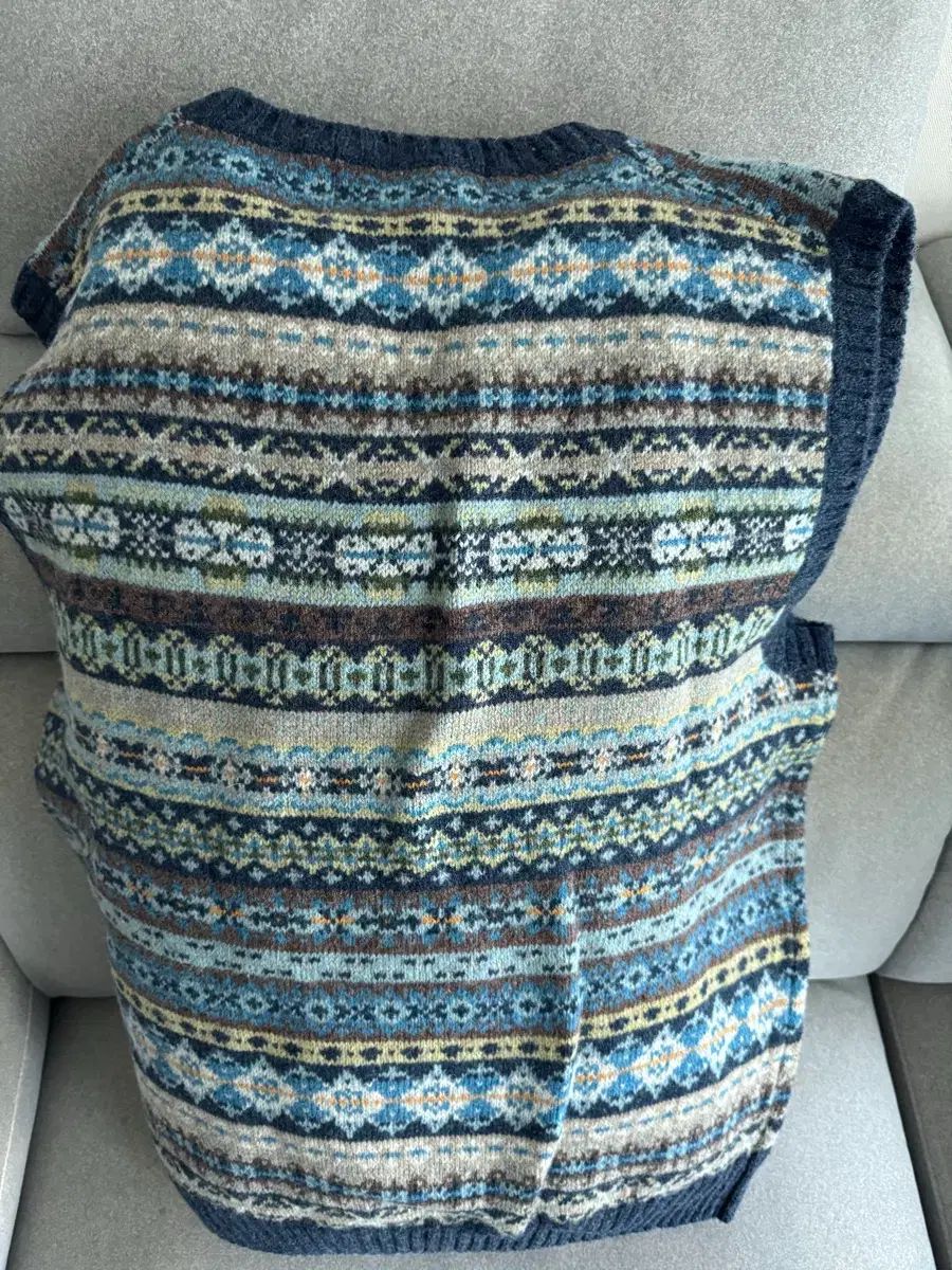 ガンジーアンドウールンズ フェアアイル ニットベスト xl
