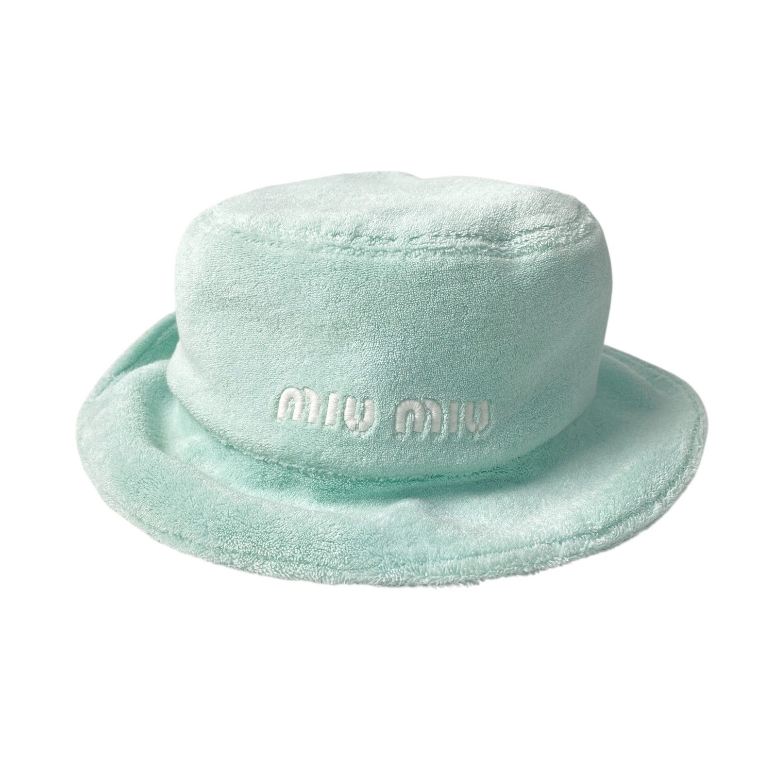 美品 ミュウミュウ MIUMIU レディース ロゴ バケハ M バケットハット