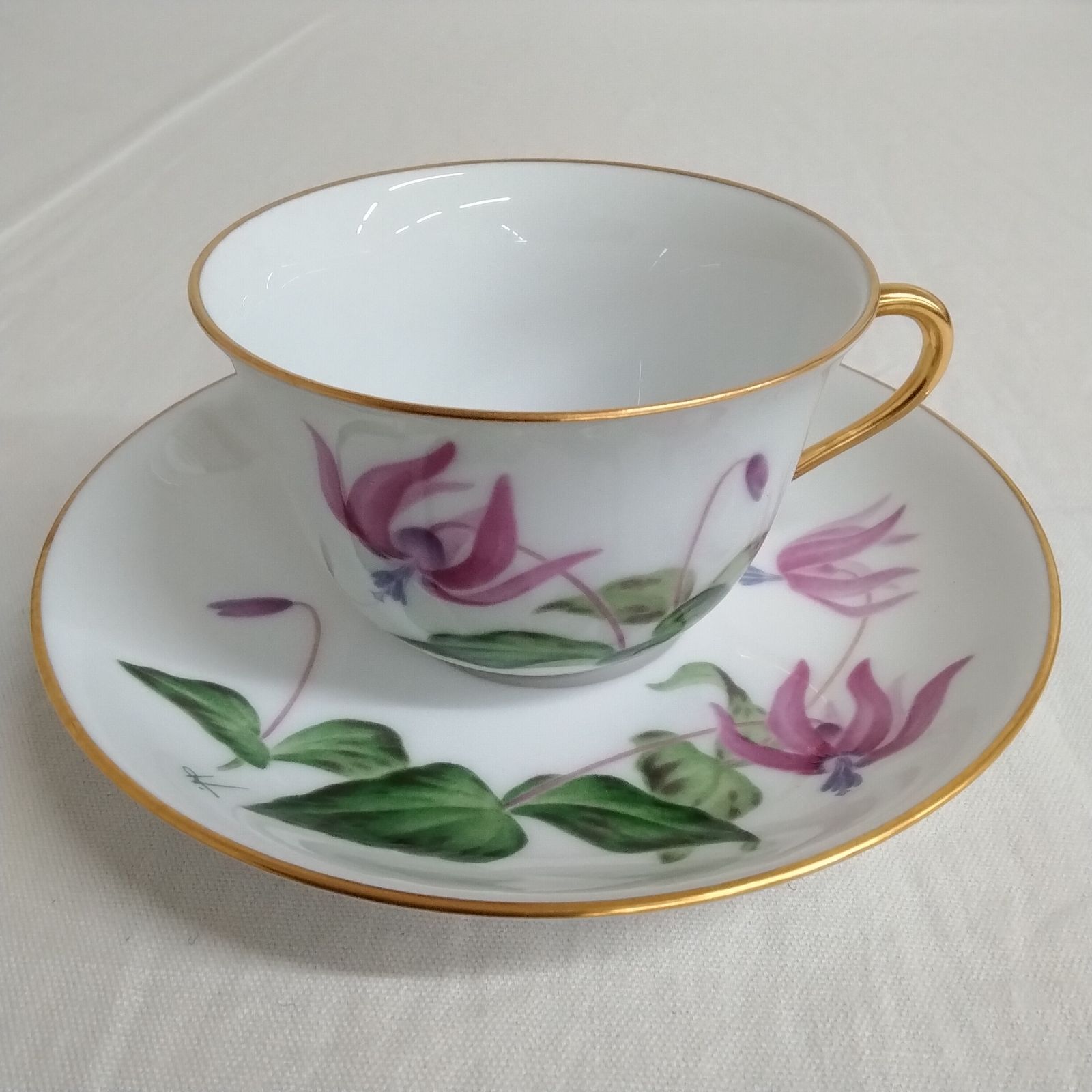 大倉陶園&フランクリンポーセリン限定コラボ カップ&ソーサー 日本花の