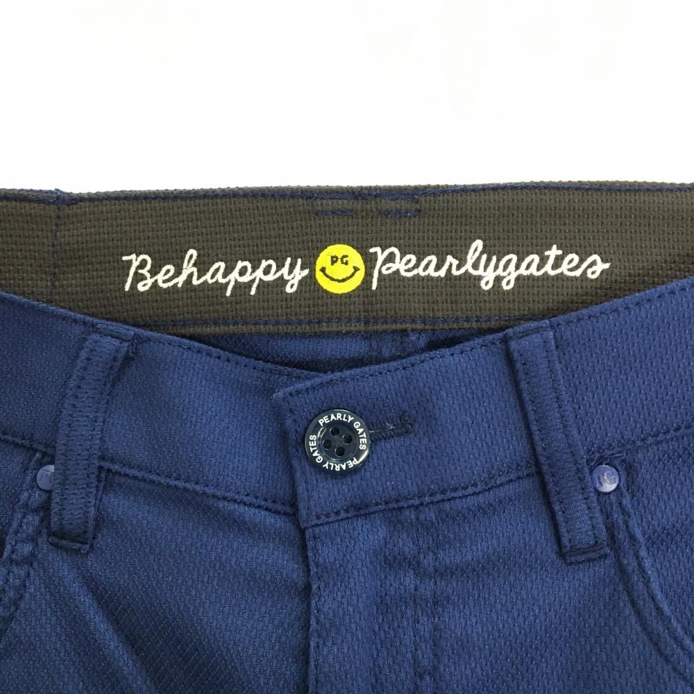 美品】パーリーゲイツ パンツ ネイビーブルー ストレッチ ニコちゃん