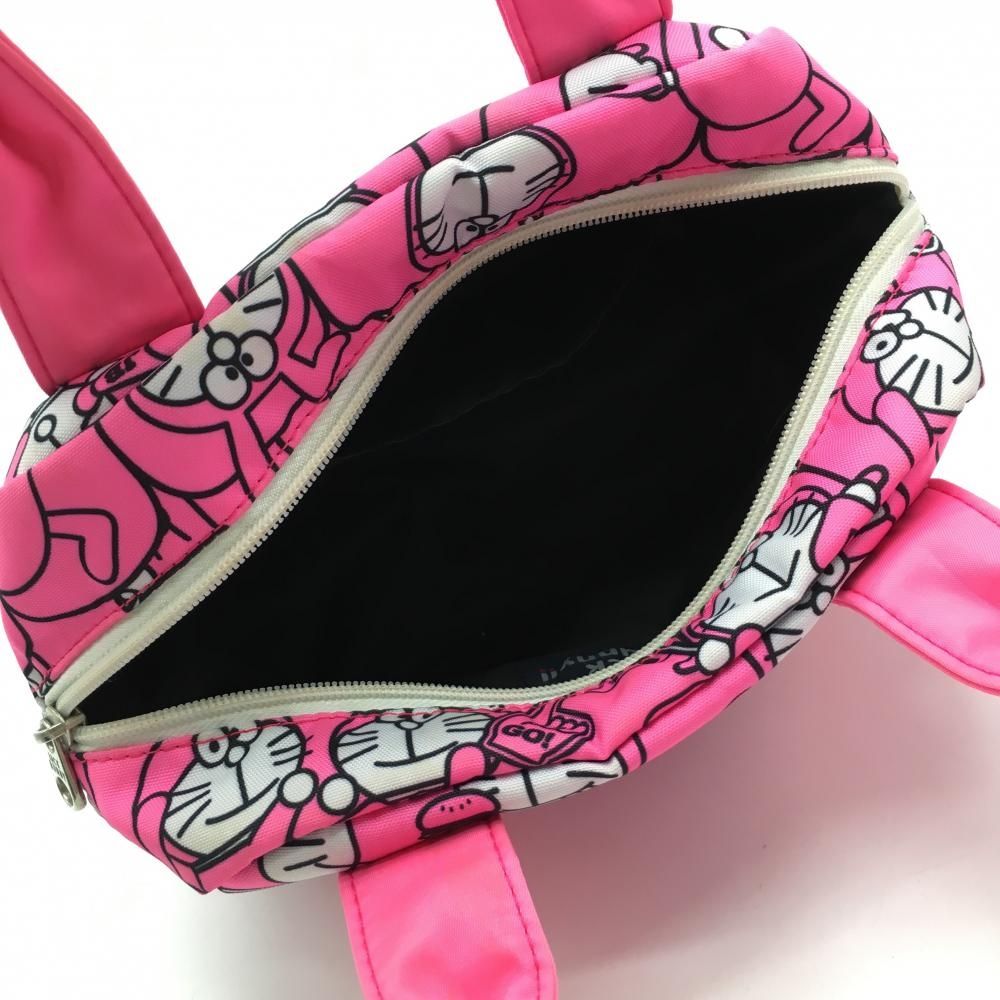ジャックバニー×ドラえもん カートバッグ ピンク×白 うさ耳ドラえもん