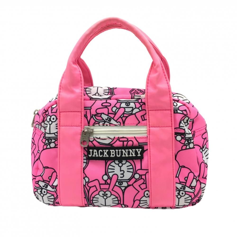 ジャックバニー×ドラえもん カートバッグ ピンク×白 うさ耳ドラえもん