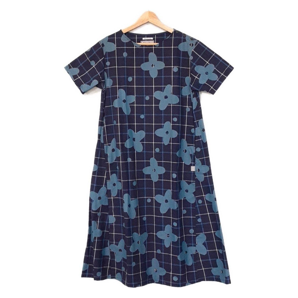 SOU ソウソウ ワンピース サイズM レディース ネイビー ブルーグレー マルチ