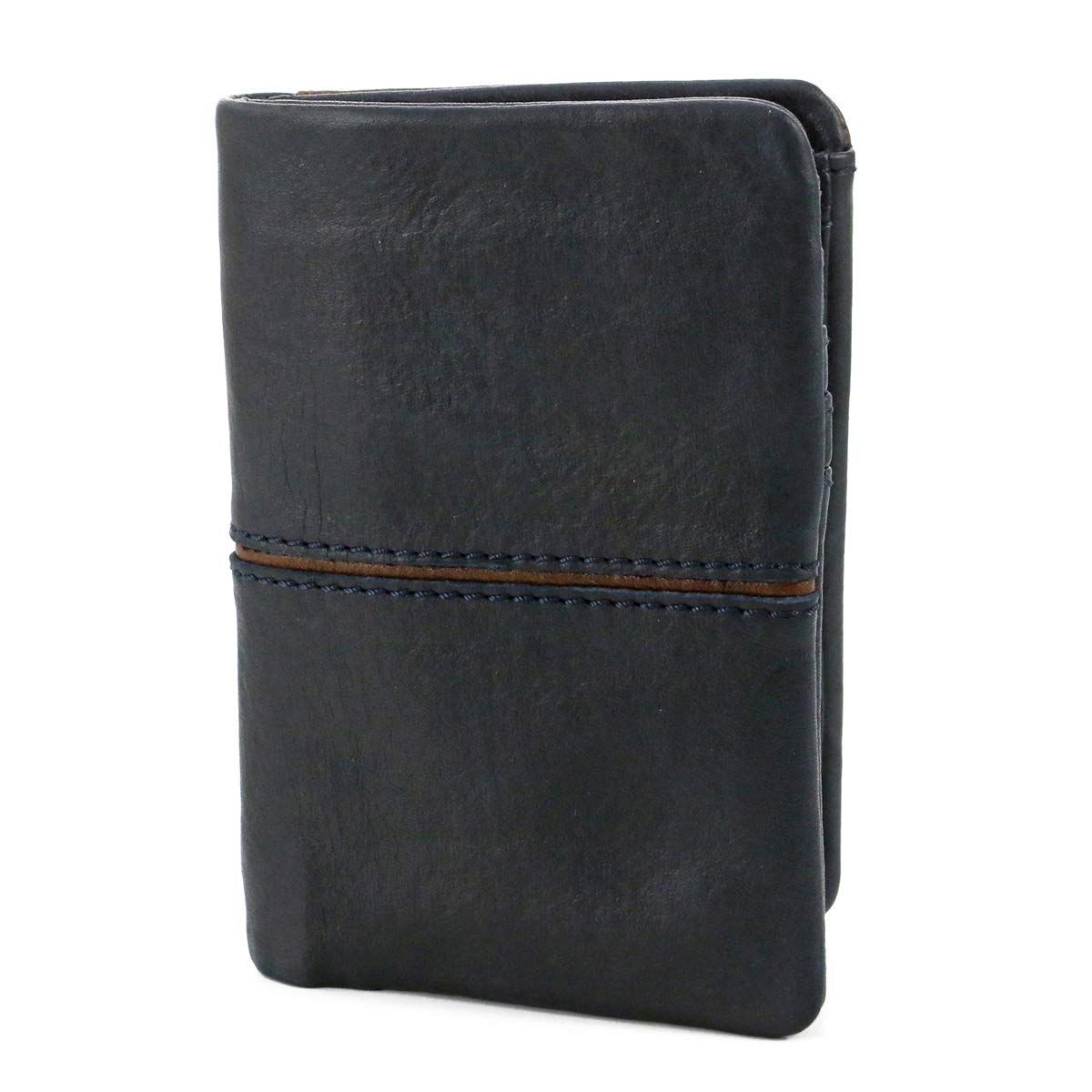 バギーポート] 小銭入れ付き二つ折り財布 本革 フルクロームツートン