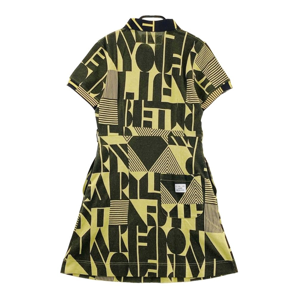 サイズ：36 HORN GMT ホーン ガーメント 半袖ワンピース 総柄 イエロー