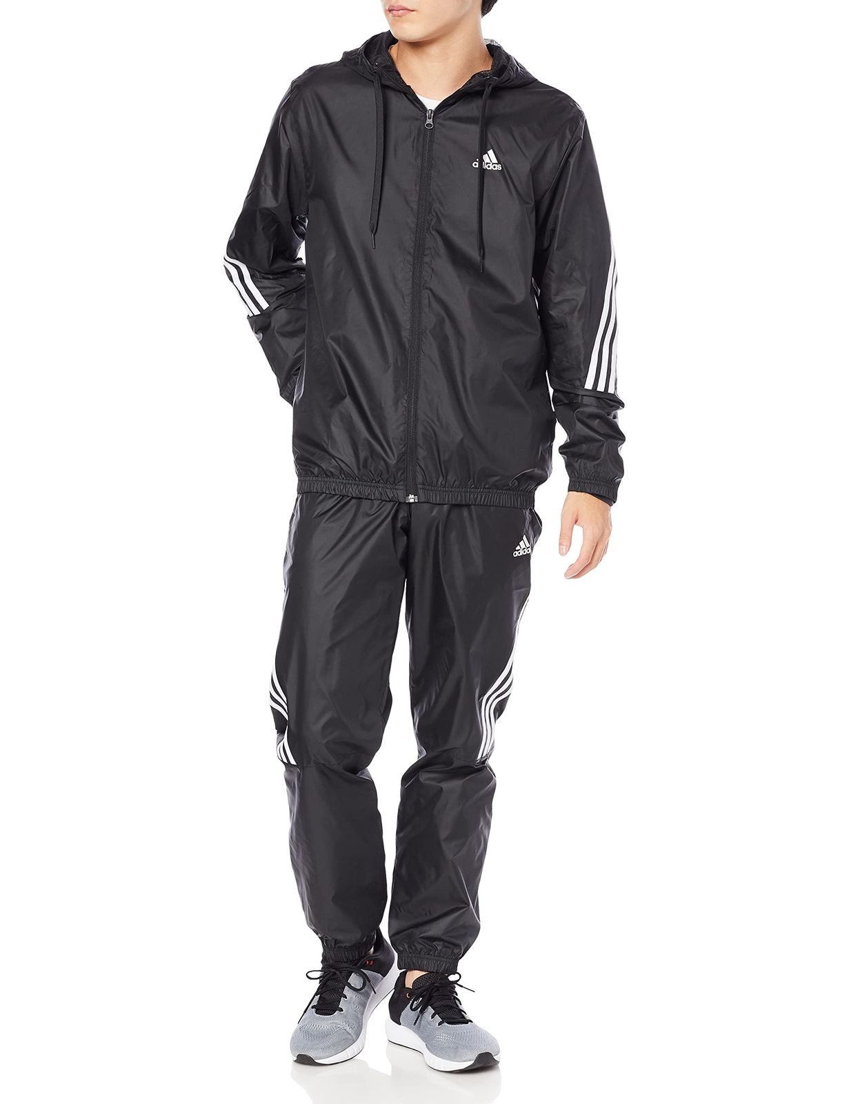 アディダス ジャージ上下セット スポーツウェア フード付き トラックスーツ JMC 52 メンズ ブラック H 15580 M