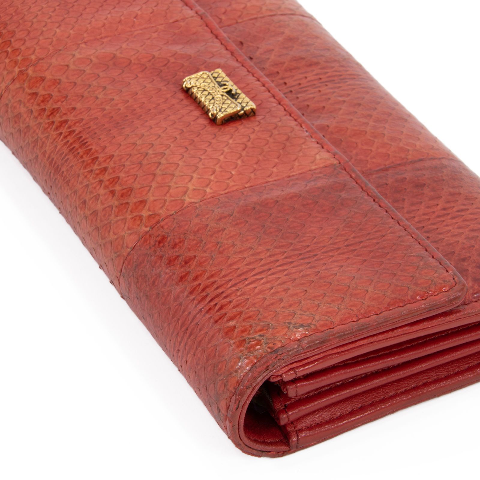 CHANEL レザー 長財布 レッド 本物 送料無料 シャネル 長財布 二つ折り財布 スナップボタンタイプ