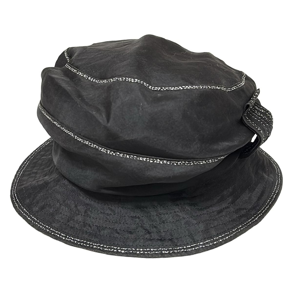 maxim(マキシン) ハット - 黒×シルバー シルク - メルカリ