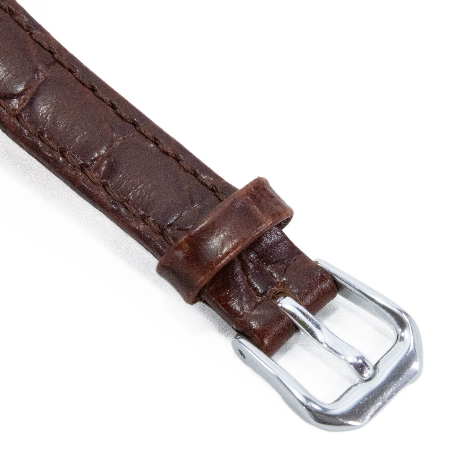  エルメス 腕時計 クォーツ 2針 レディース セリエ 白 クロコダイル ホワイト イエローゴールド 茶色 ブラウン ドレスウォッチ メダリオン ロゴ マーク スリム 軽い 革ベルト ブランド 珍しい おしゃれ スイス製 X 406 腕時計(クォーツ) 腕時計(アナログ)