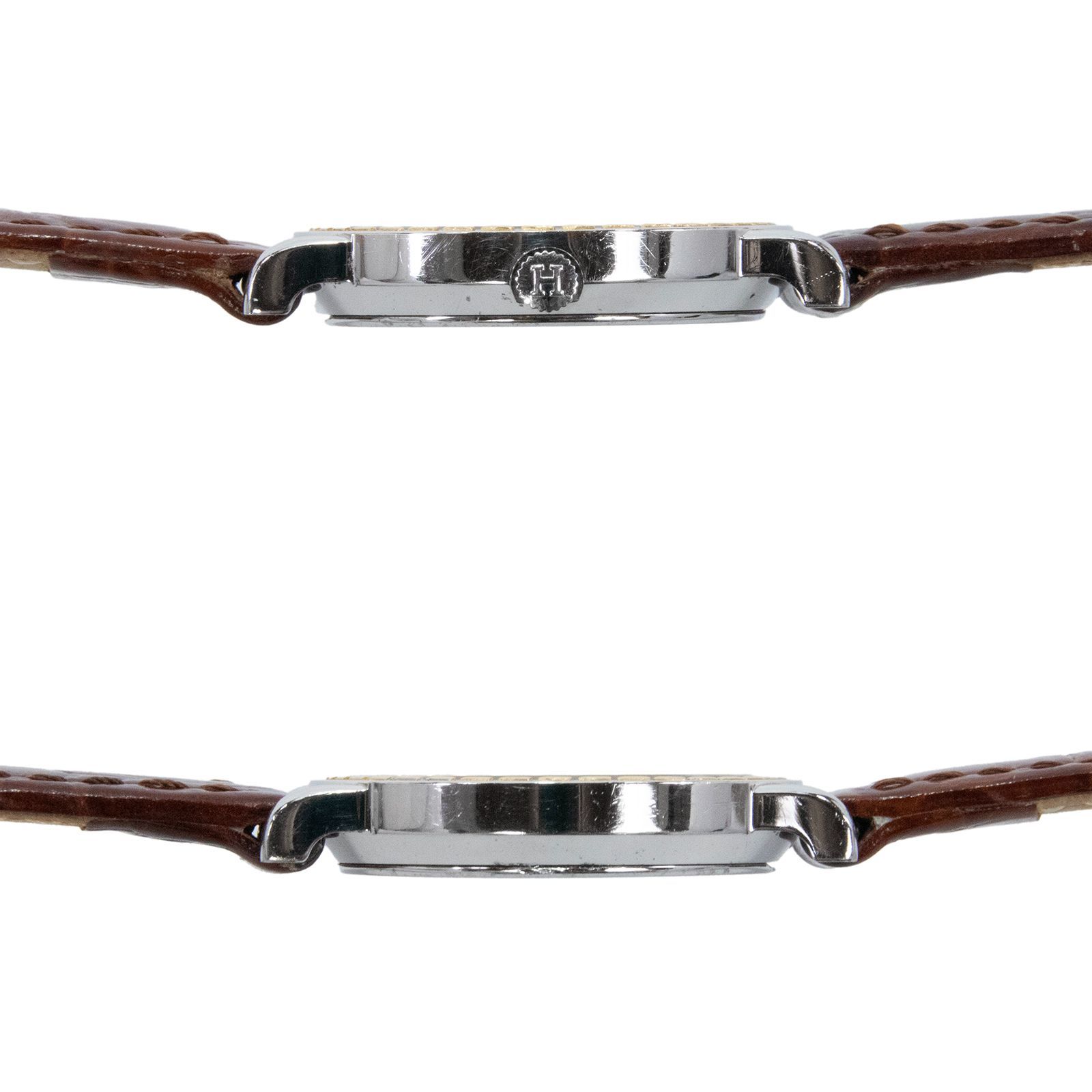 送料無料 エルメス 腕時計 クォーツ 2針 レディース セリエ 白