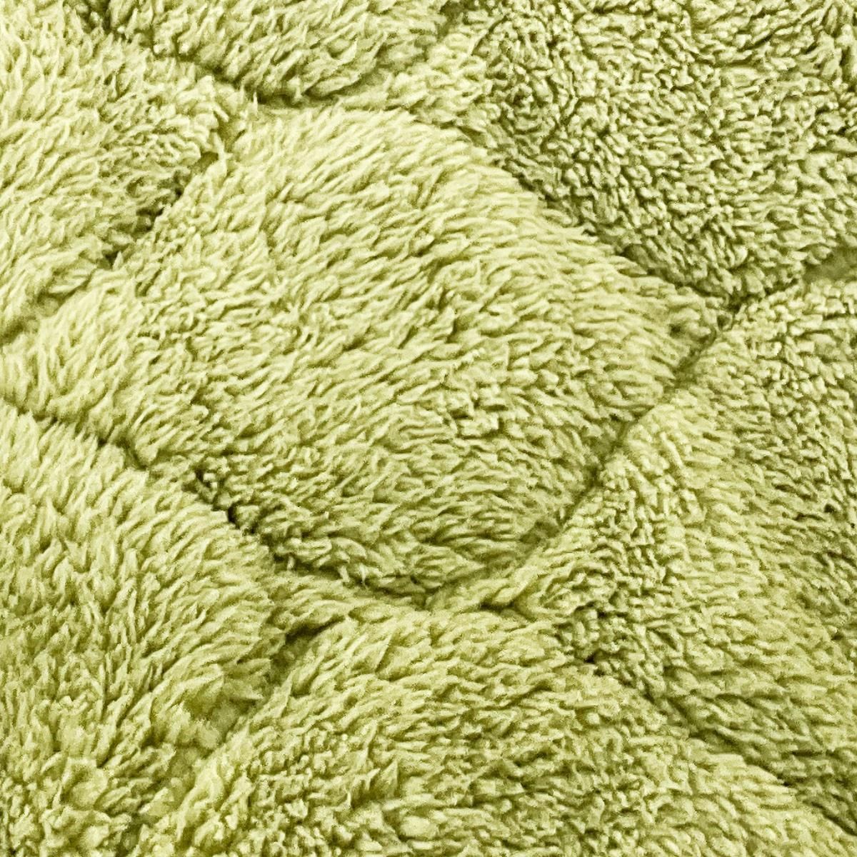 ふわふわあったかマイクロ毛布パッドシーツ ふわふわかる～いぬくもり ダブル 幅140x205cm オリーブグリーン 冬