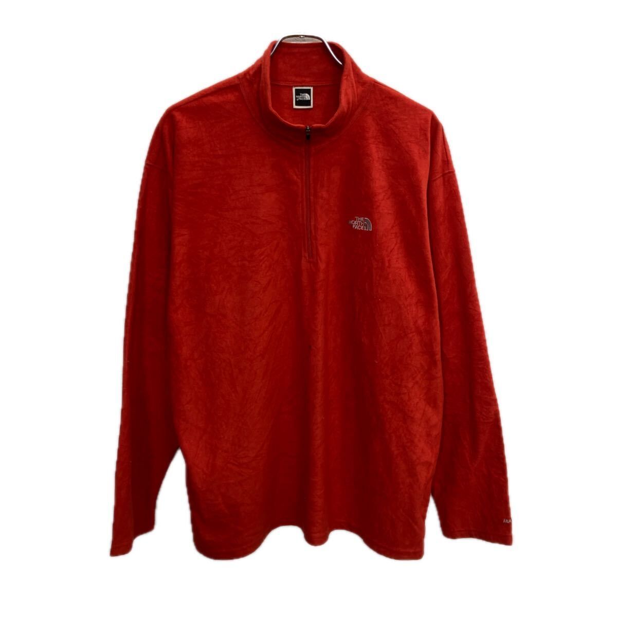 THE NORTH FACE フリースジャケット XL レッド ノースフェイス ハーフ 
