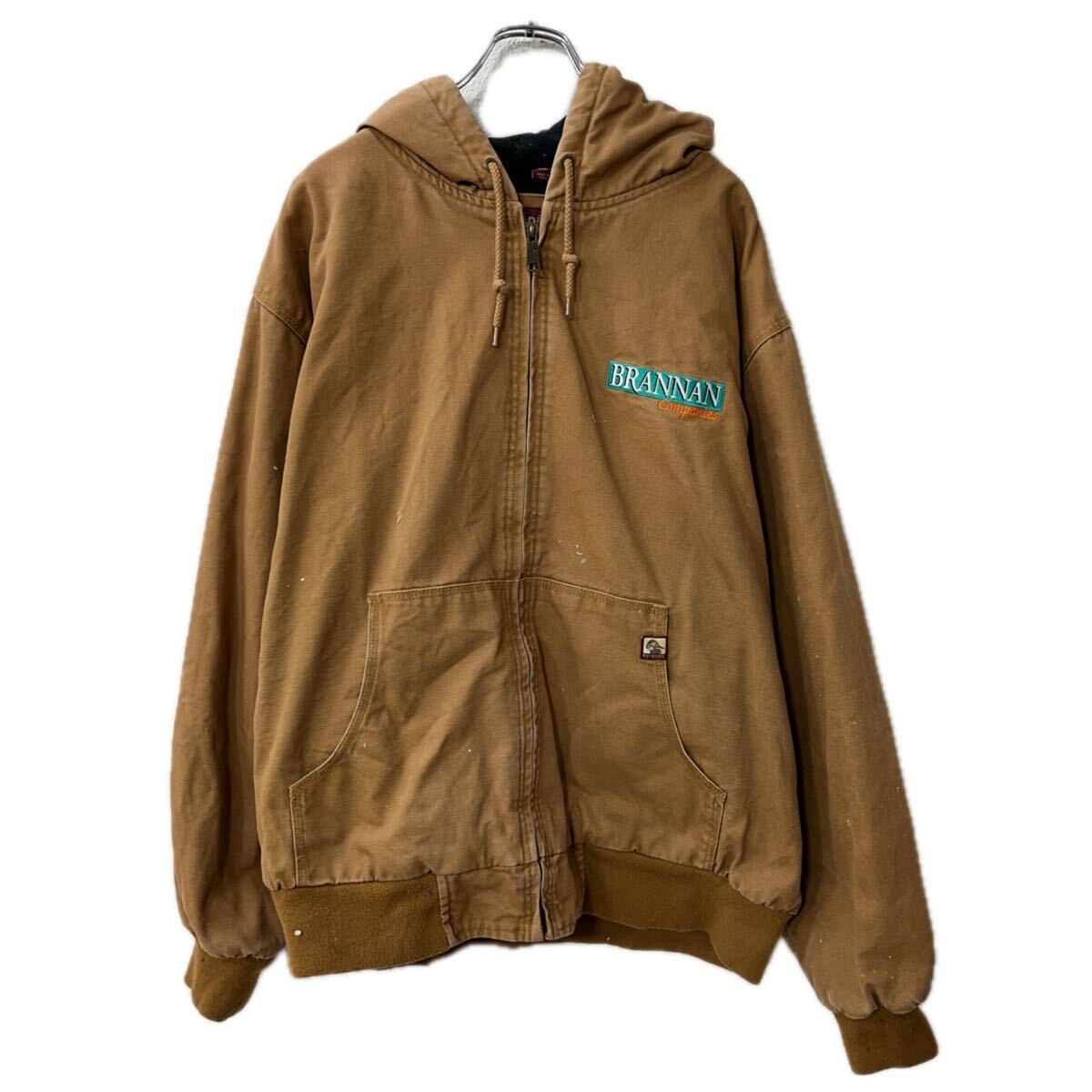 DRI DUCK ダックジャケット 2XL ブラウン ジップアップ フーディー