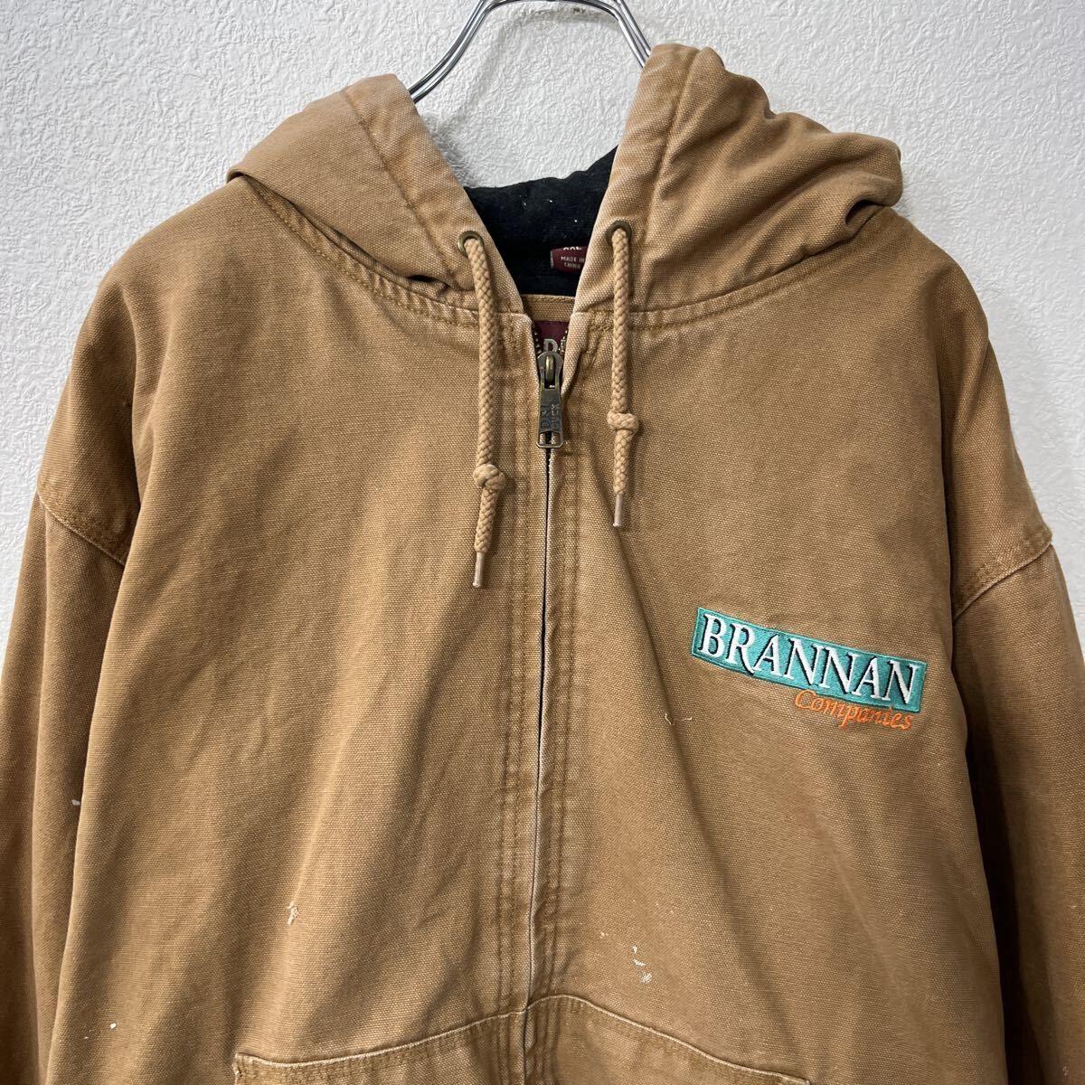 DRI DUCK ダックジャケット 2XL ブラウン ジップアップ フーディー