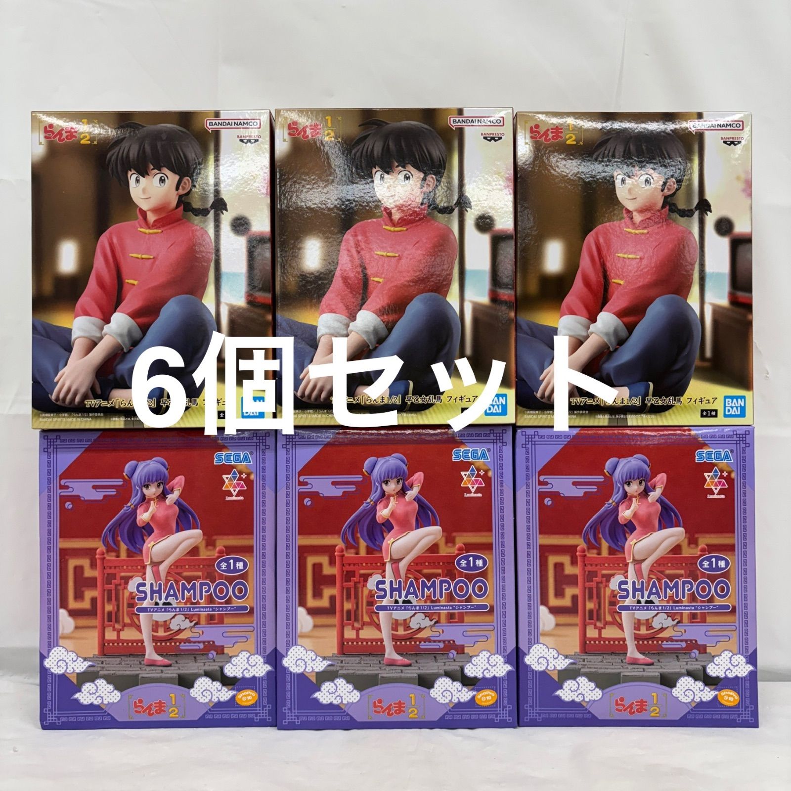 未開封 らんま1/2 フィギュア 6個セット LFQ105 f101 - メルカリ