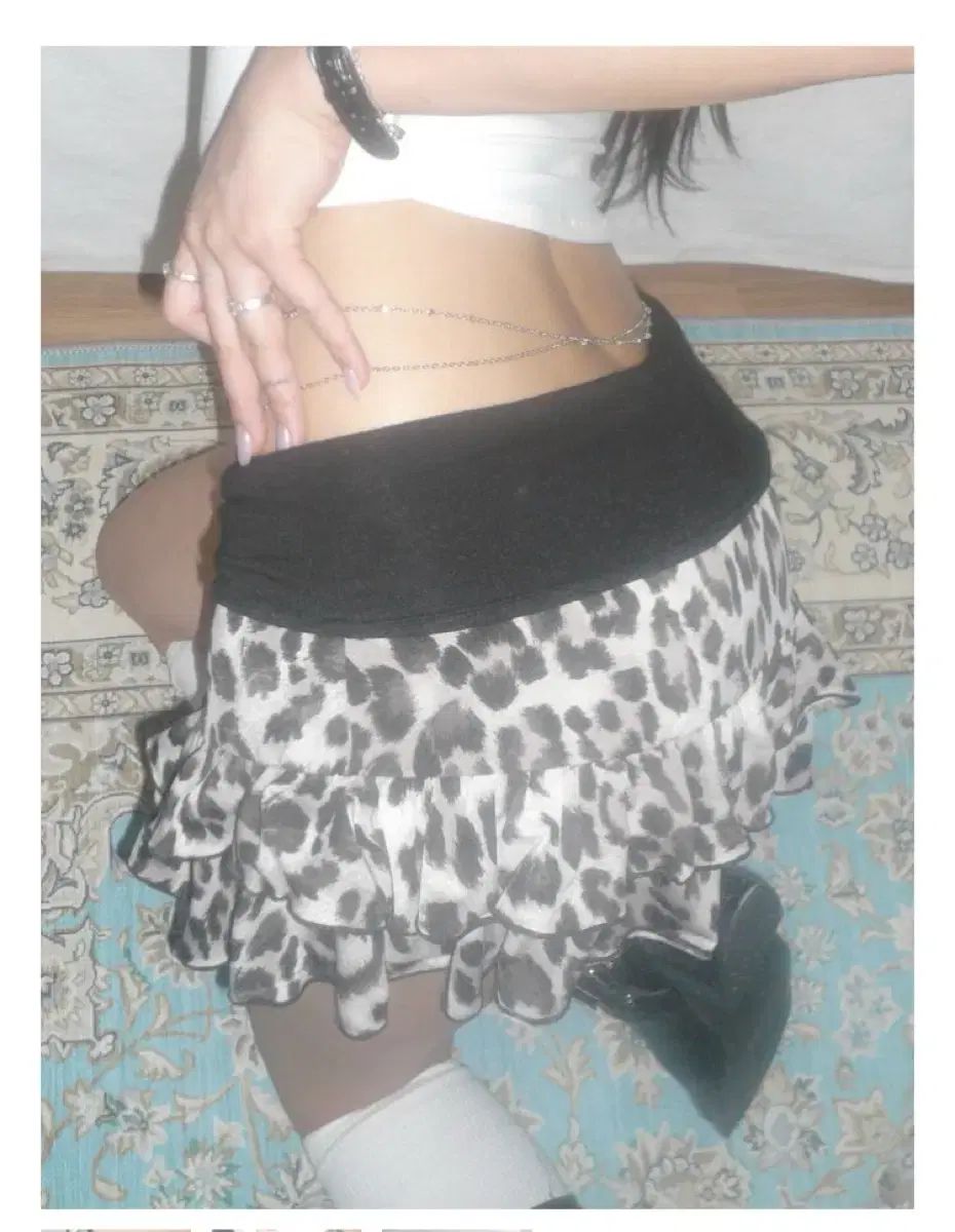 エンジェルナンバー 555 エンナンパー レオパード ティアード スカート